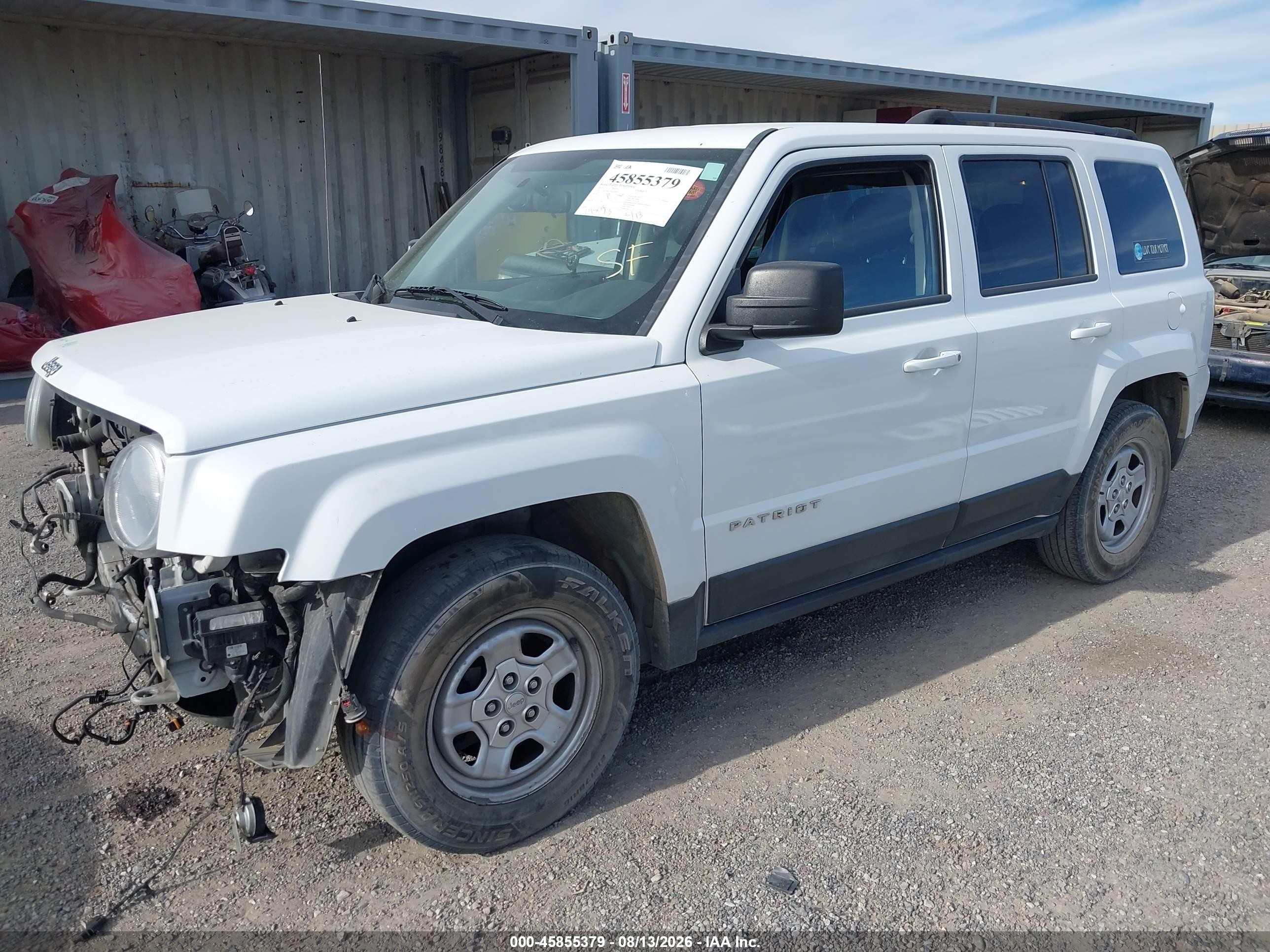 2015 Jeep Patriot Sport White vin: 1C4NJPBA1FD334055