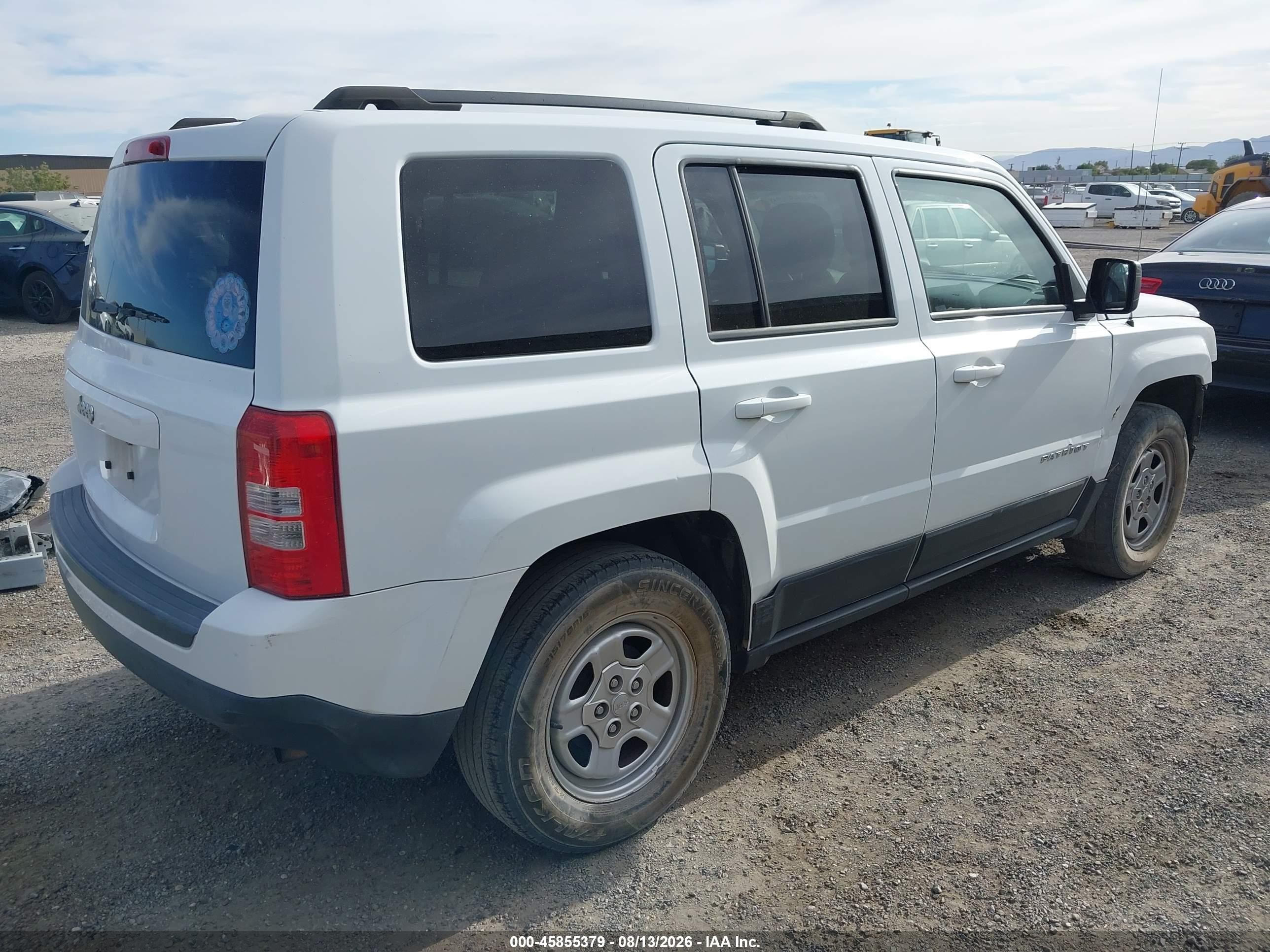 2015 Jeep Patriot Sport White vin: 1C4NJPBA1FD334055