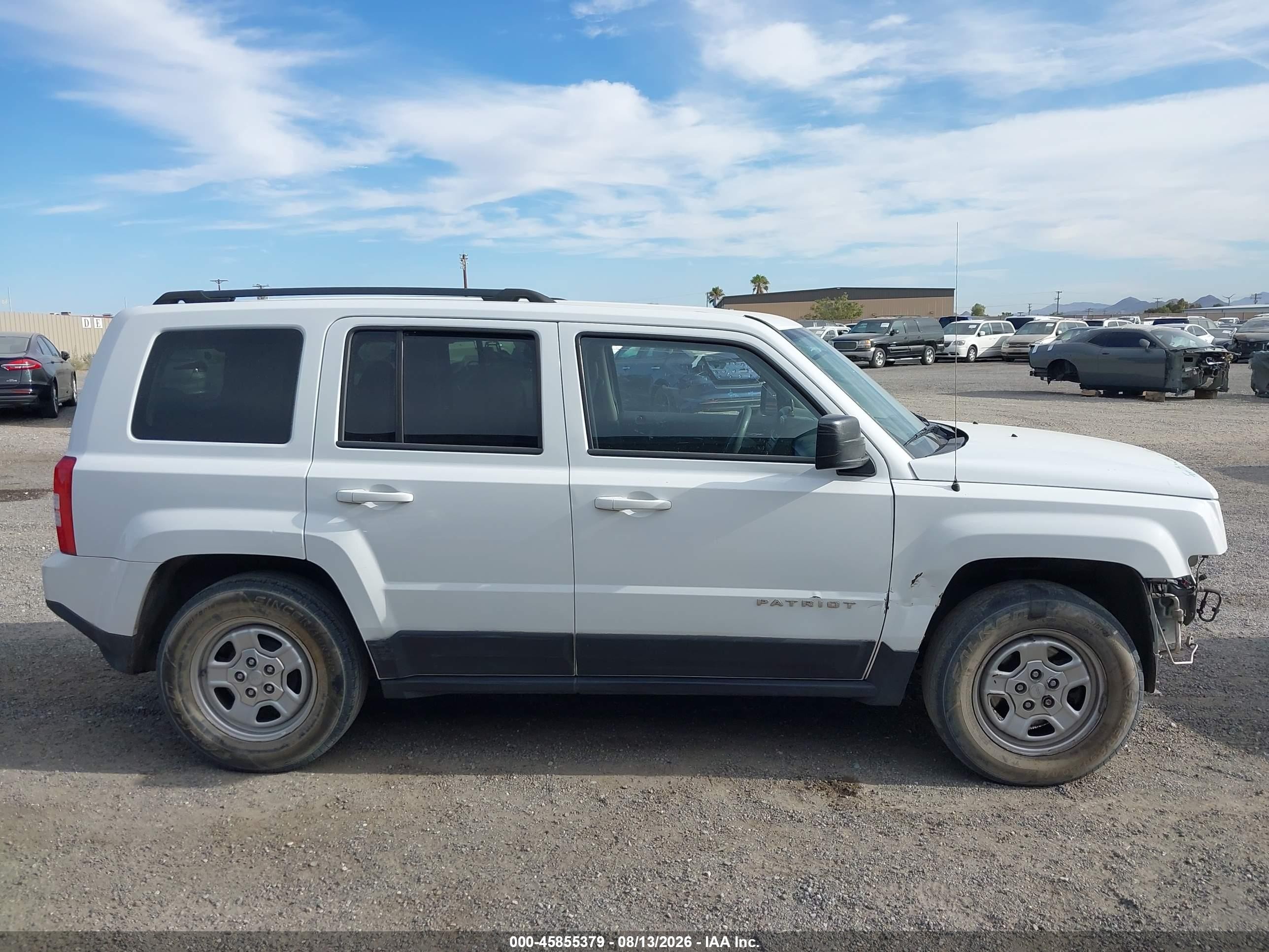2015 Jeep Patriot Sport White vin: 1C4NJPBA1FD334055