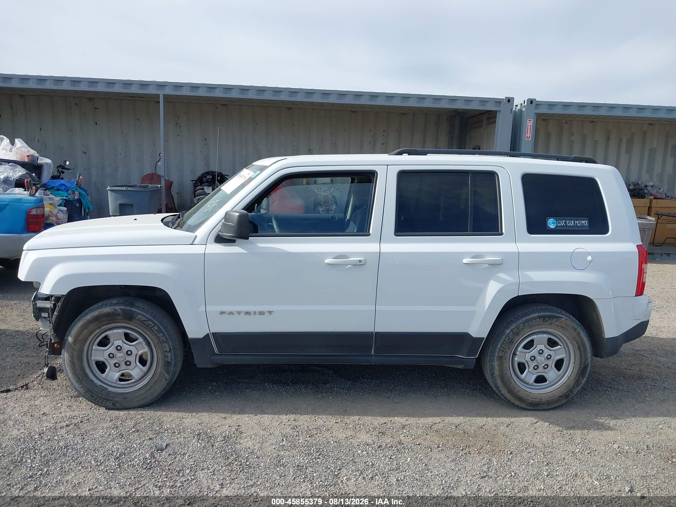 2015 Jeep Patriot Sport White vin: 1C4NJPBA1FD334055
