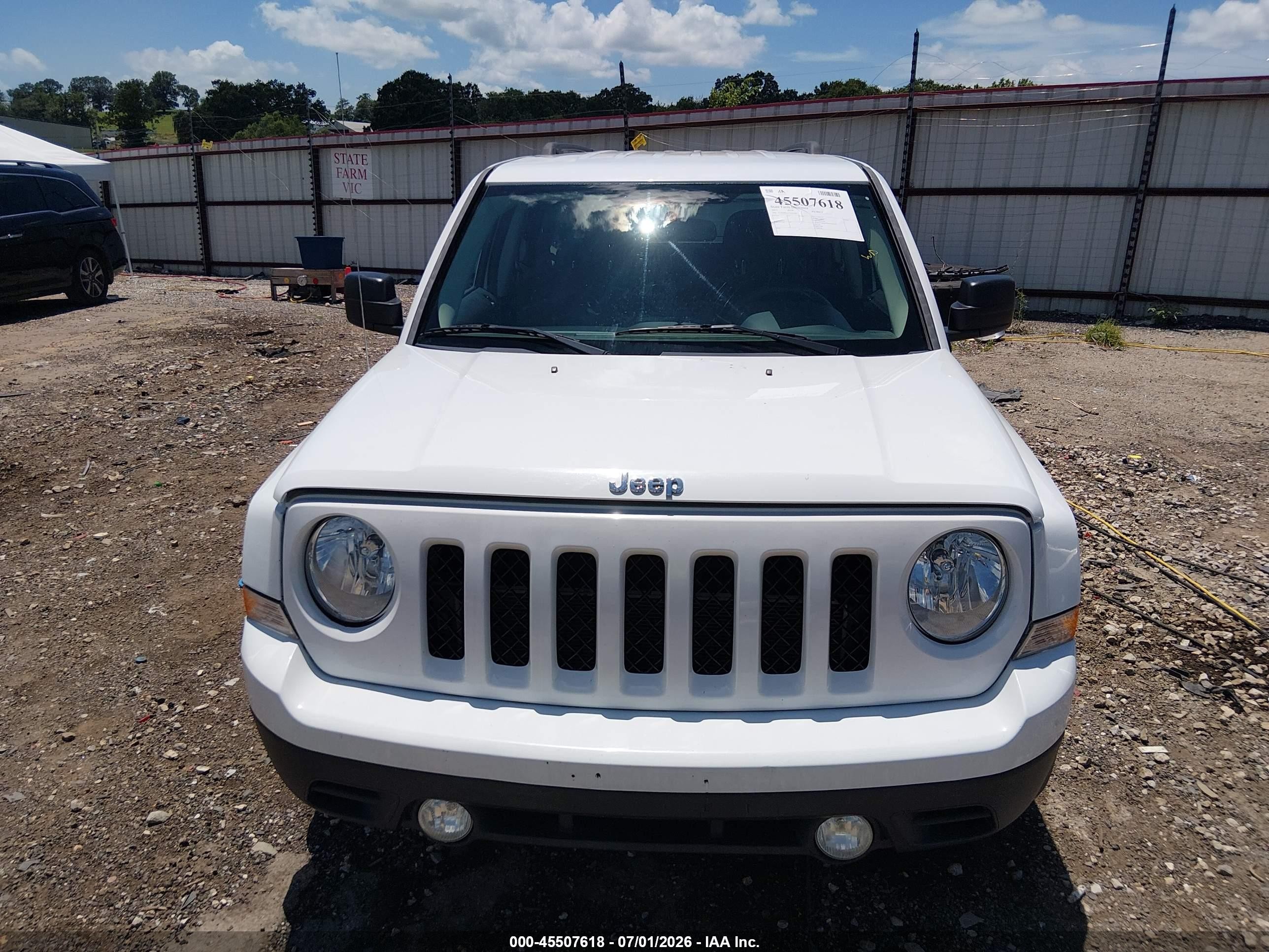 2015 Jeep Patriot Sport White vin: 1C4NJPBA1FD399584
