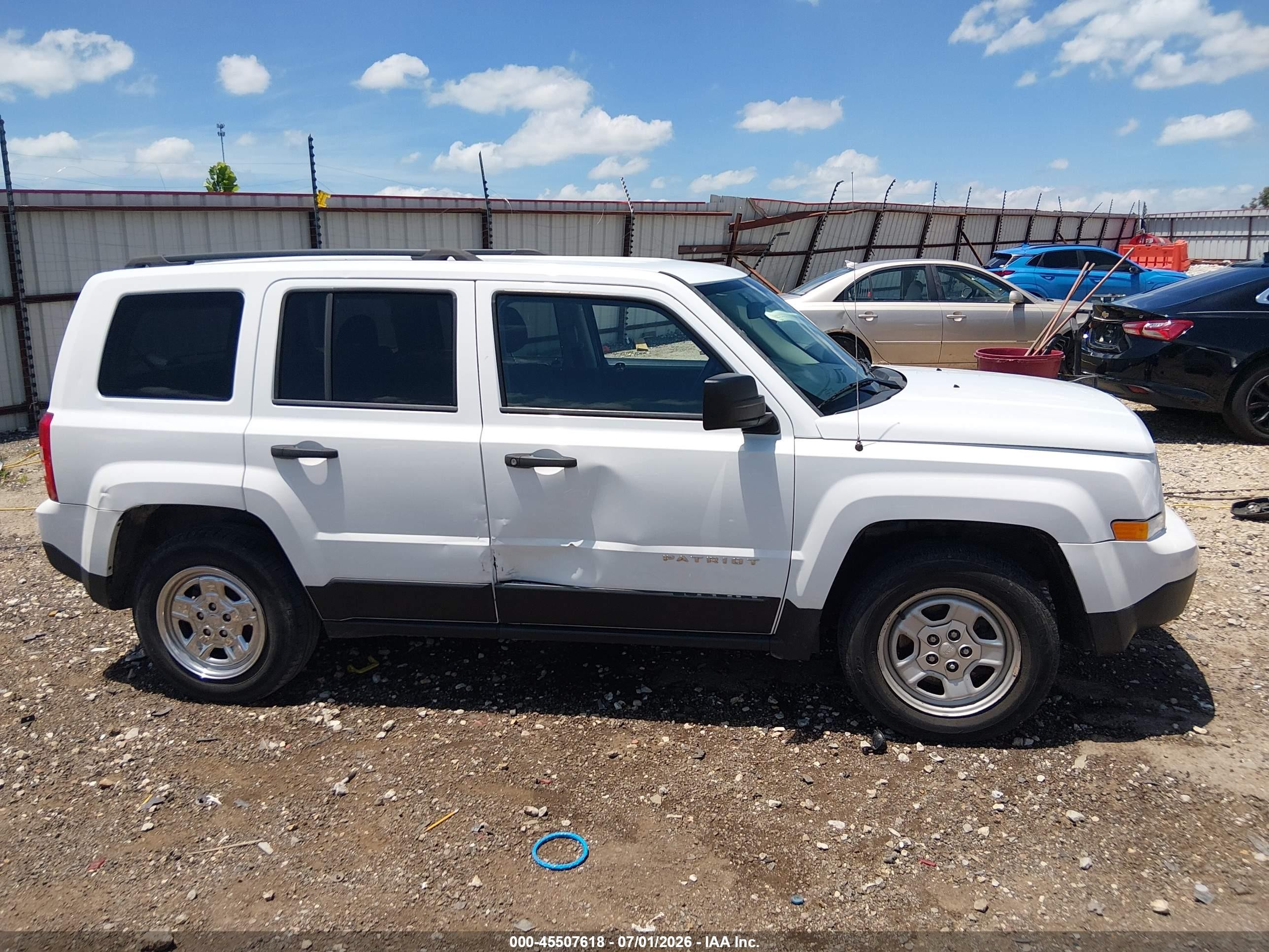 2015 Jeep Patriot Sport White vin: 1C4NJPBA1FD399584