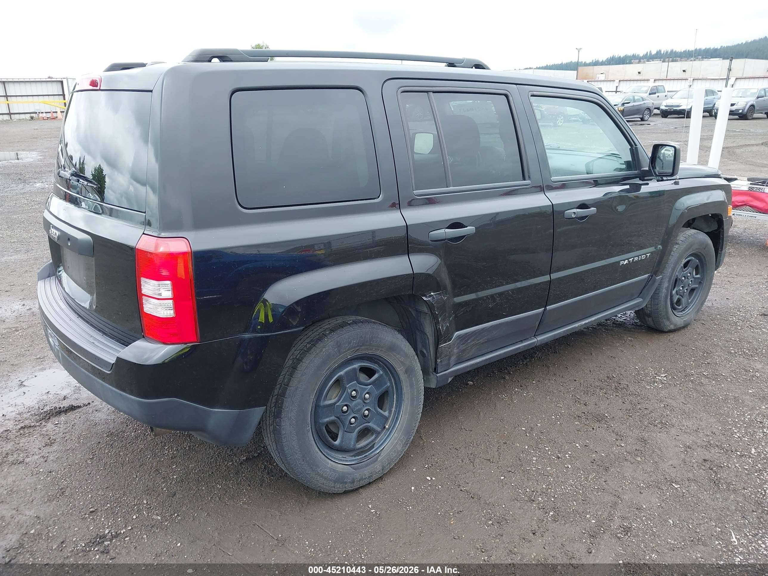 2016 Jeep Patriot Sport Black vin: 1C4NJPBA1GD546973