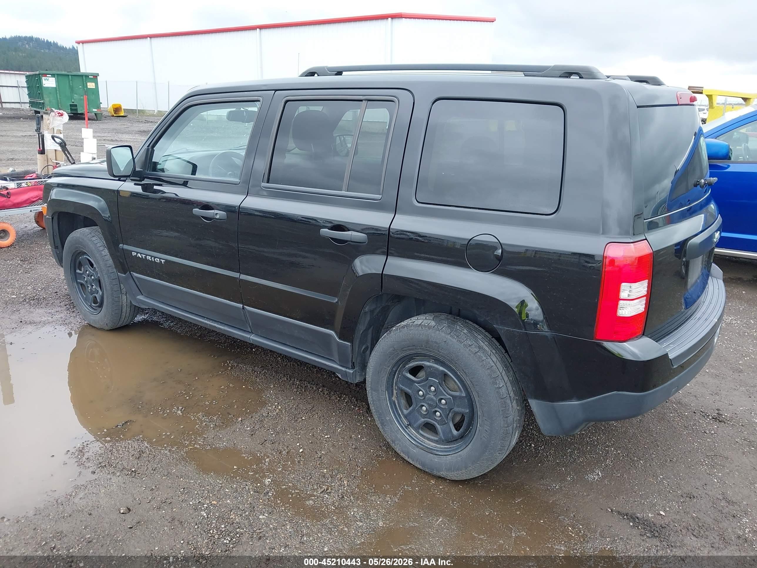 2016 Jeep Patriot Sport Black vin: 1C4NJPBA1GD546973