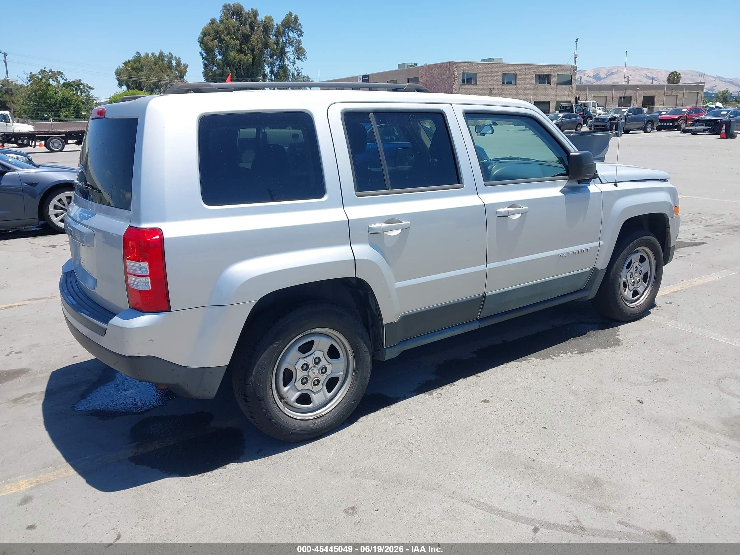 2012 Jeep Patriot Sport Silver vin: 1C4NJPBA2CD515323