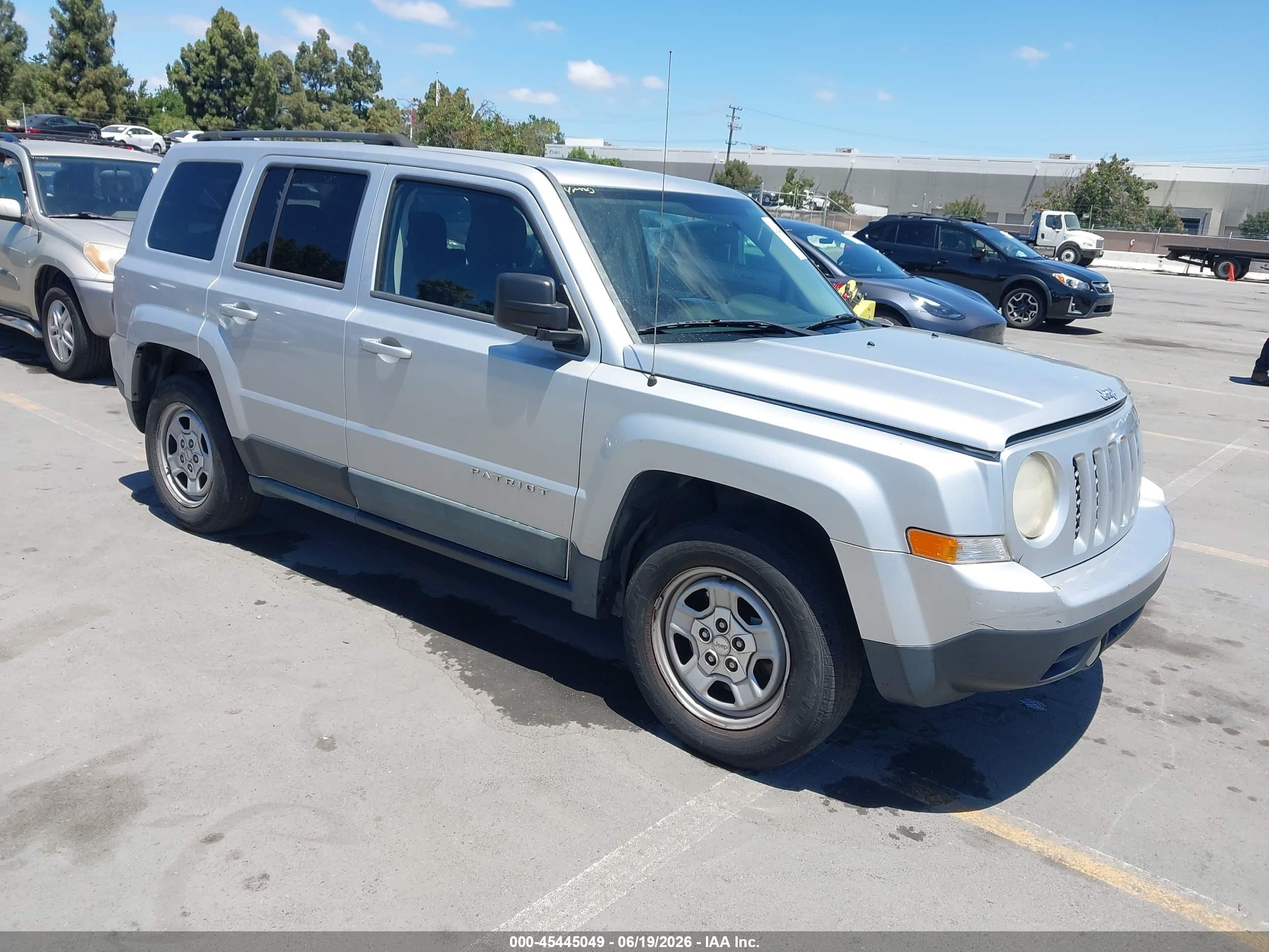 2012 Jeep Patriot Sport Silver vin: 1C4NJPBA2CD515323
