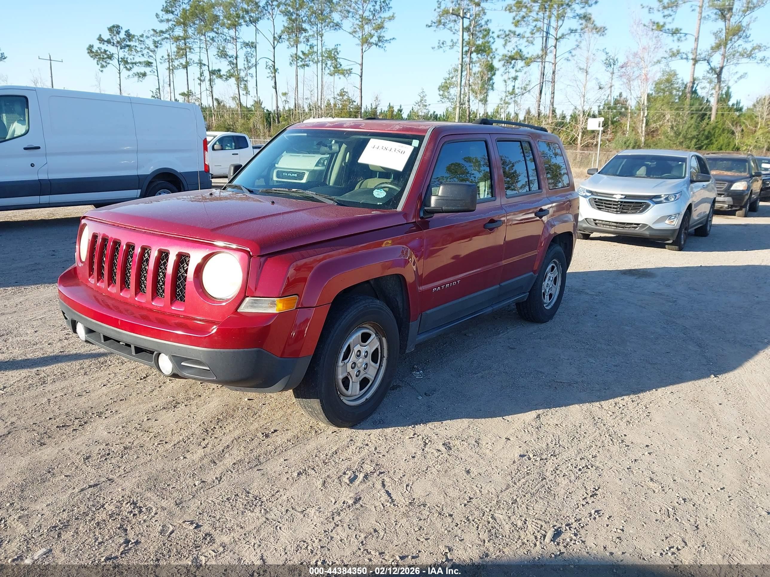 2012 Jeep Patriot Sport Red vin: 1C4NJPBA2CD590555