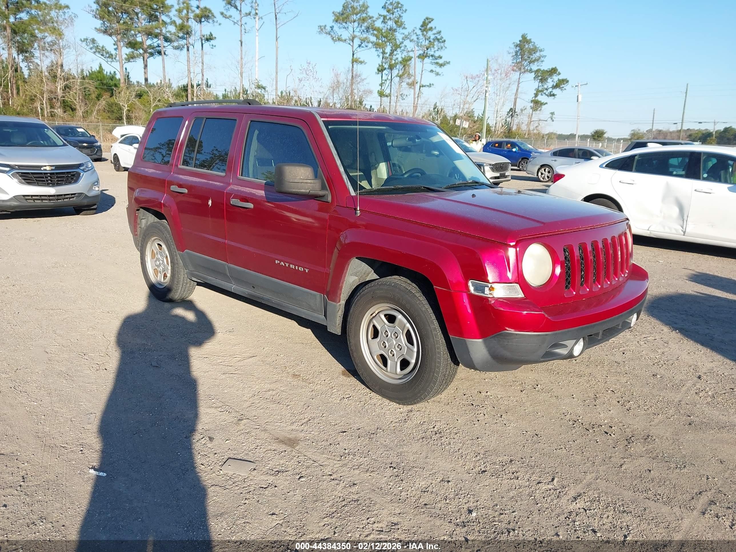 2012 Jeep Patriot Sport Red vin: 1C4NJPBA2CD590555