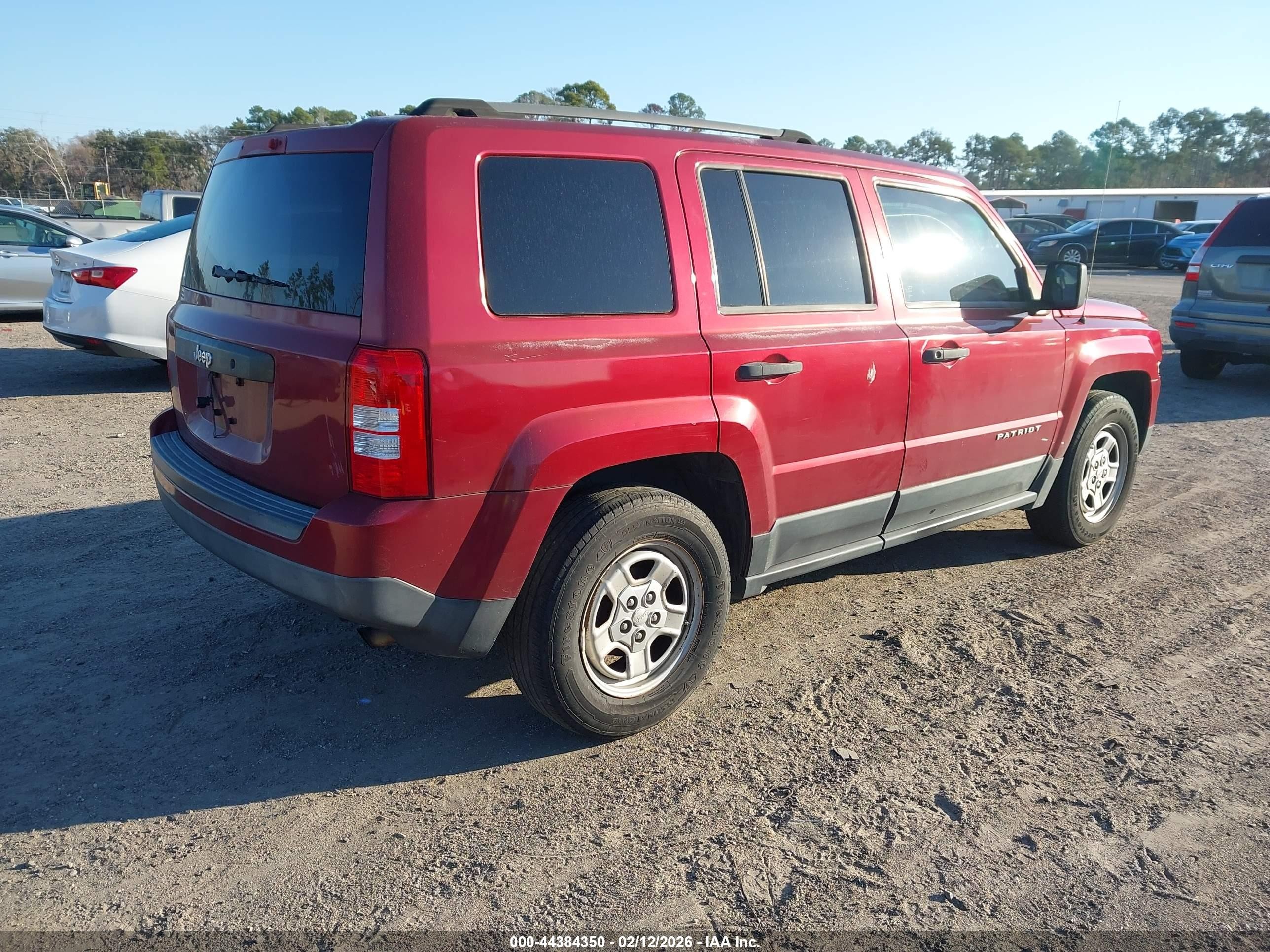 2012 Jeep Patriot Sport Red vin: 1C4NJPBA2CD590555