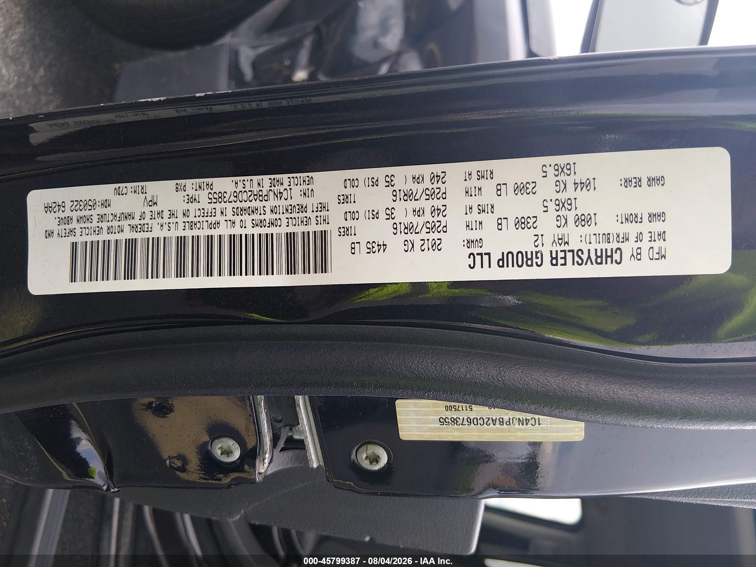 2012 Jeep Patriot Sport Black vin: 1C4NJPBA2CD673855