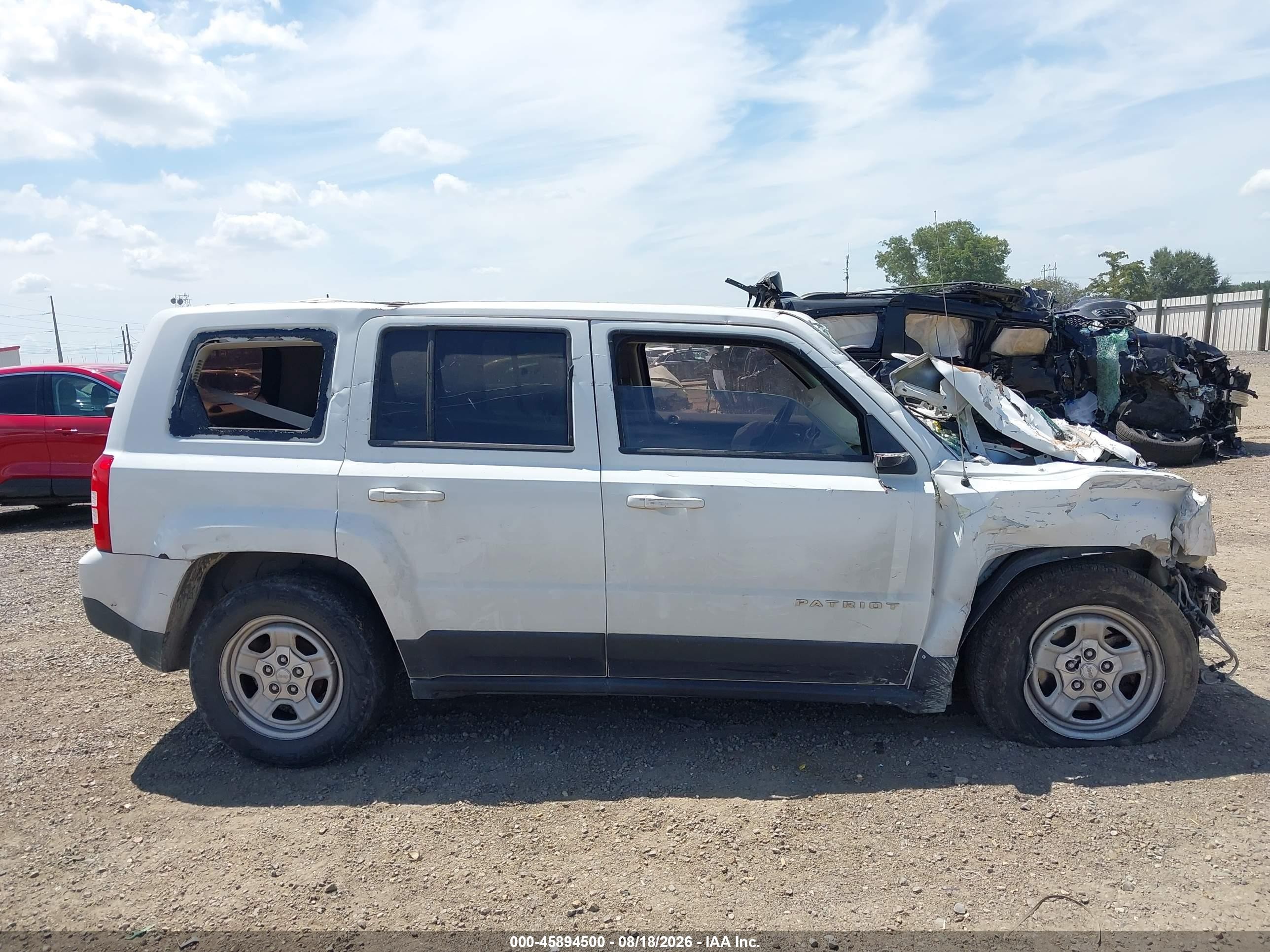 2012 Jeep Patriot Sport White vin: 1C4NJPBA2CD674214