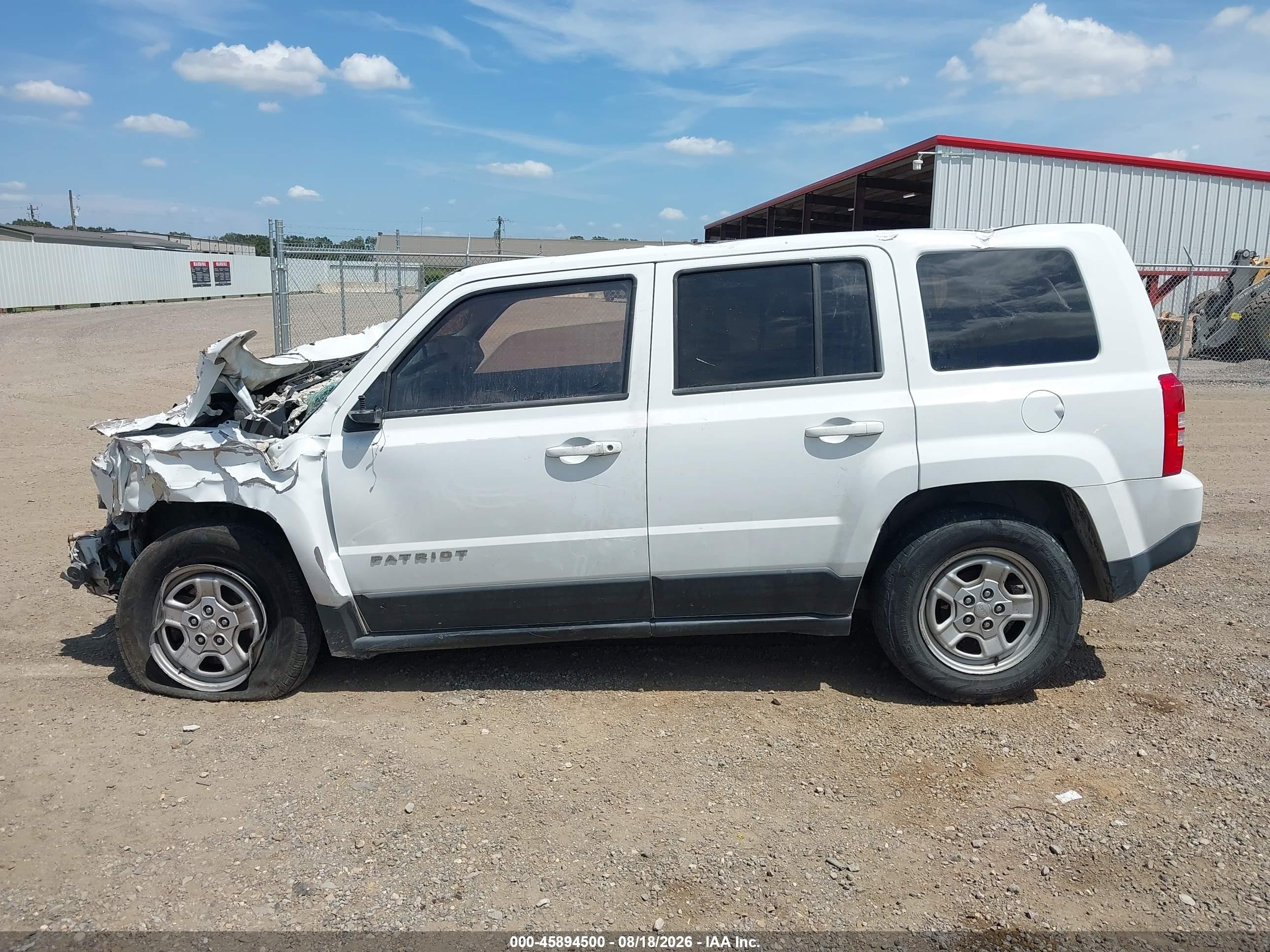 2012 Jeep Patriot Sport White vin: 1C4NJPBA2CD674214