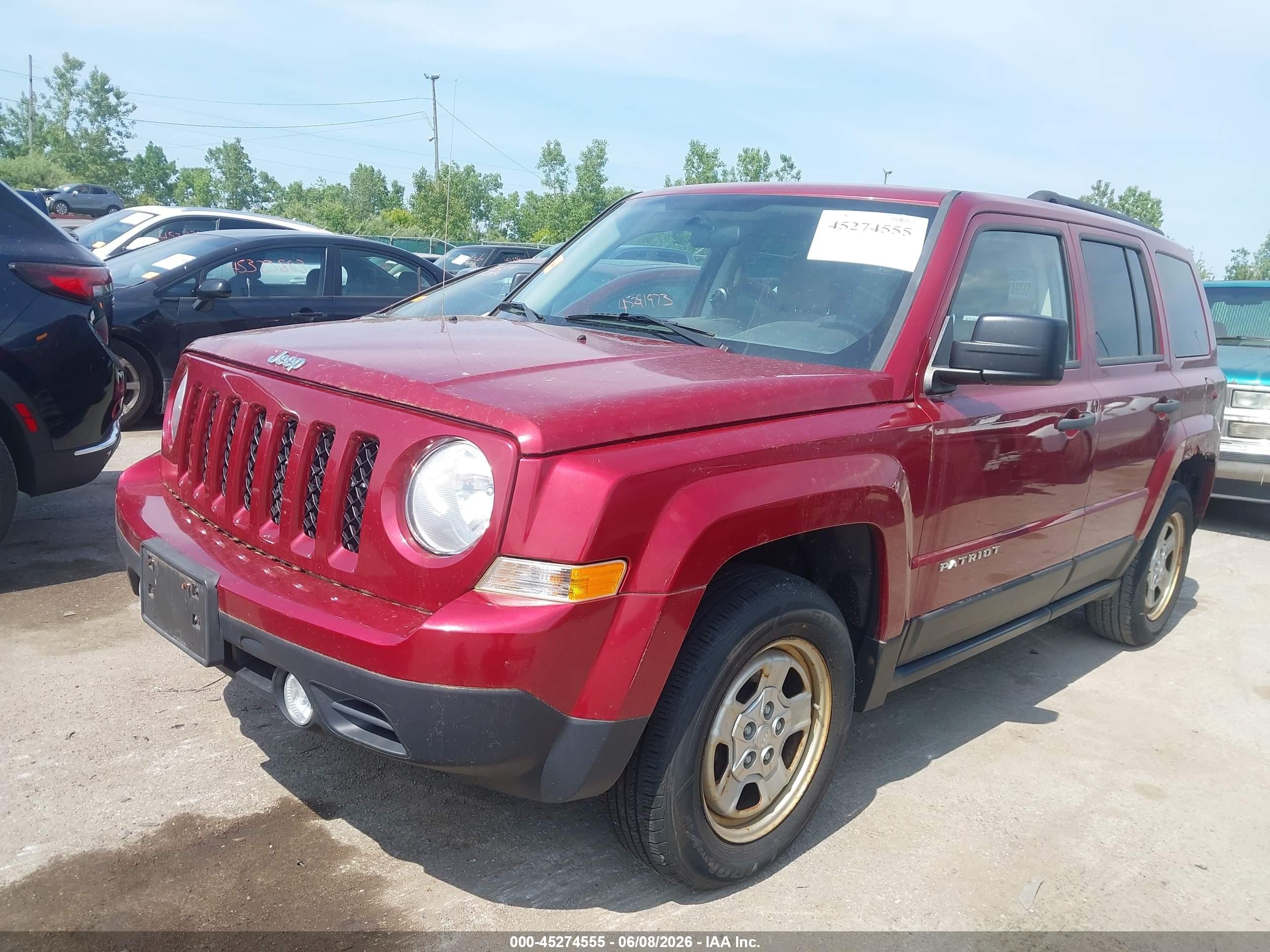 2013 Jeep Patriot Sport Red vin: 1C4NJPBA2DD122147