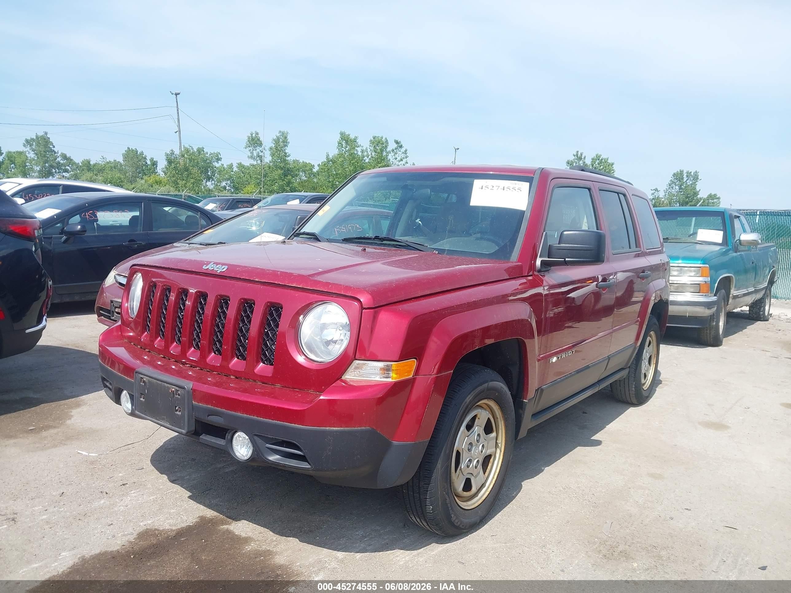 2013 Jeep Patriot Sport Red vin: 1C4NJPBA2DD122147