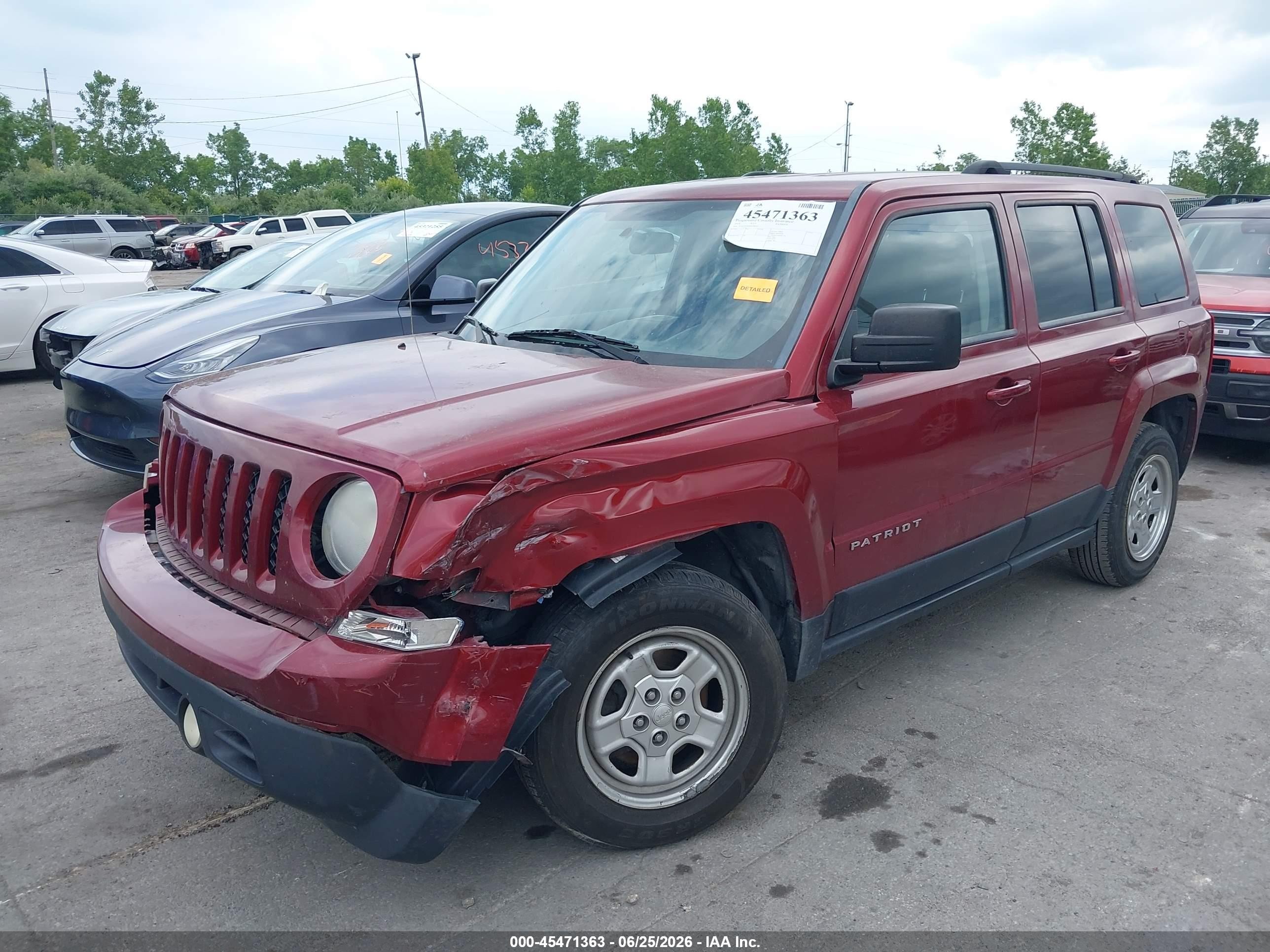 2014 Jeep Patriot Sport Red vin: 1C4NJPBA2ED576352
