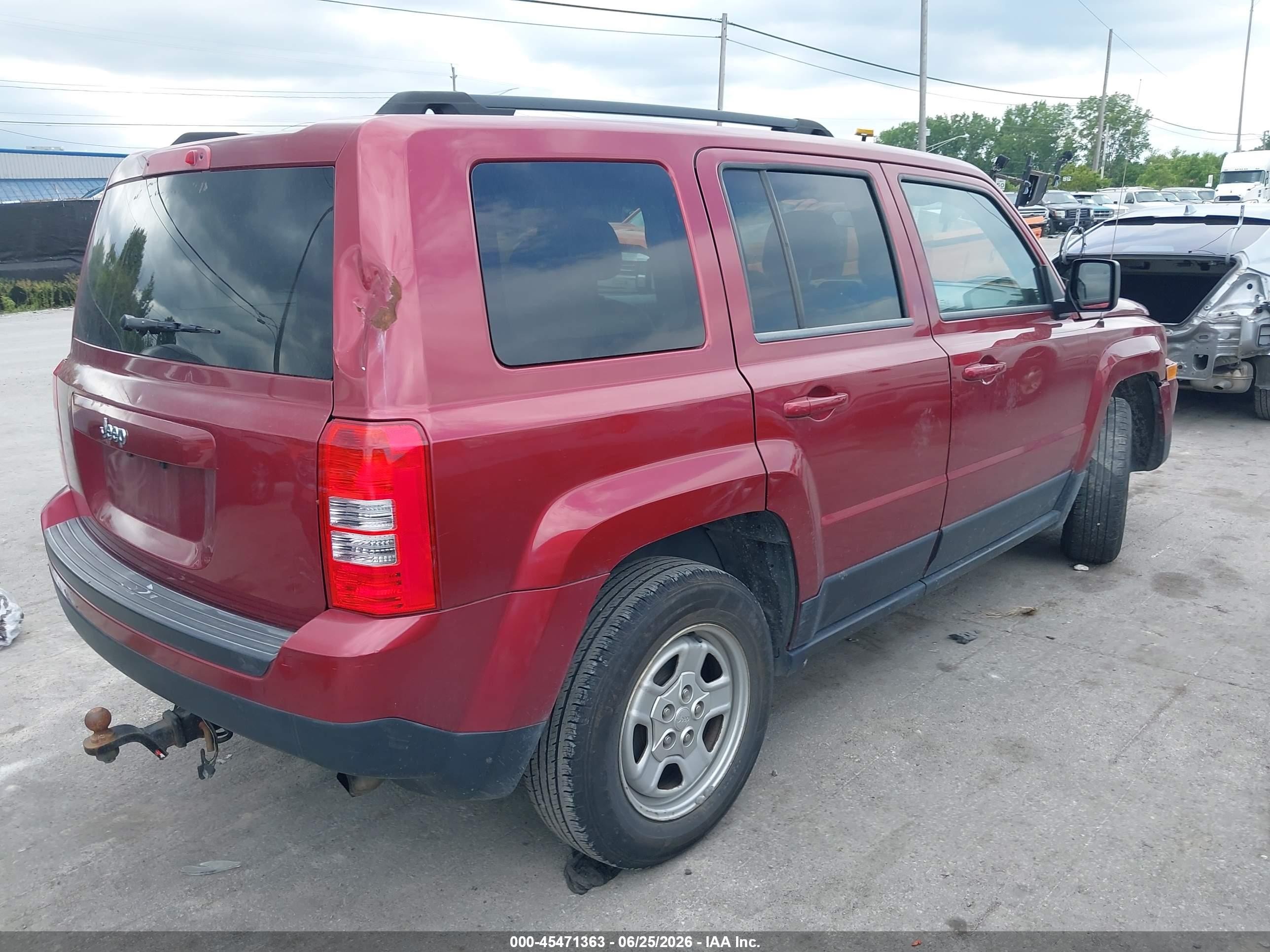 2014 Jeep Patriot Sport Red vin: 1C4NJPBA2ED576352
