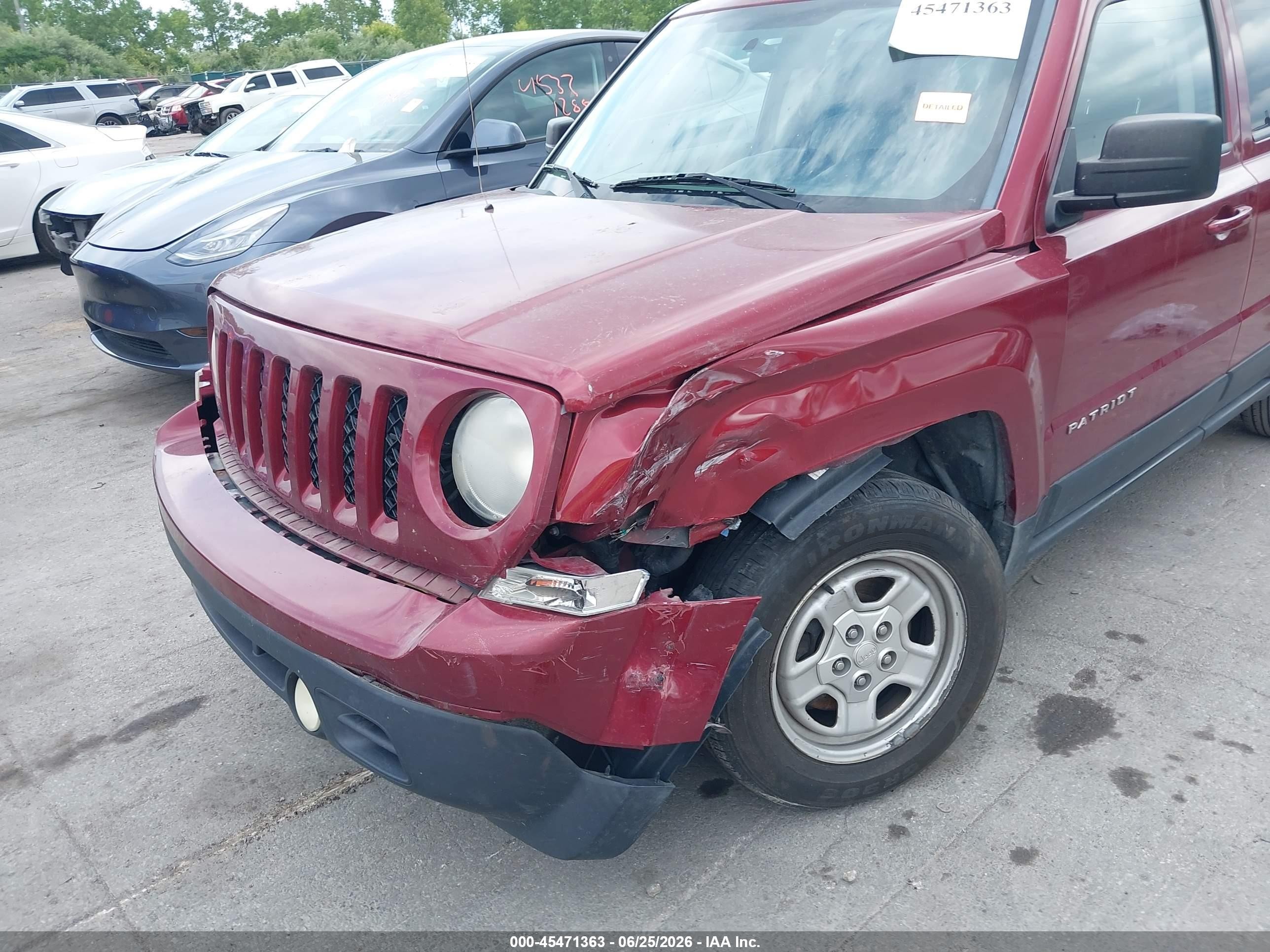 2014 Jeep Patriot Sport Red vin: 1C4NJPBA2ED576352