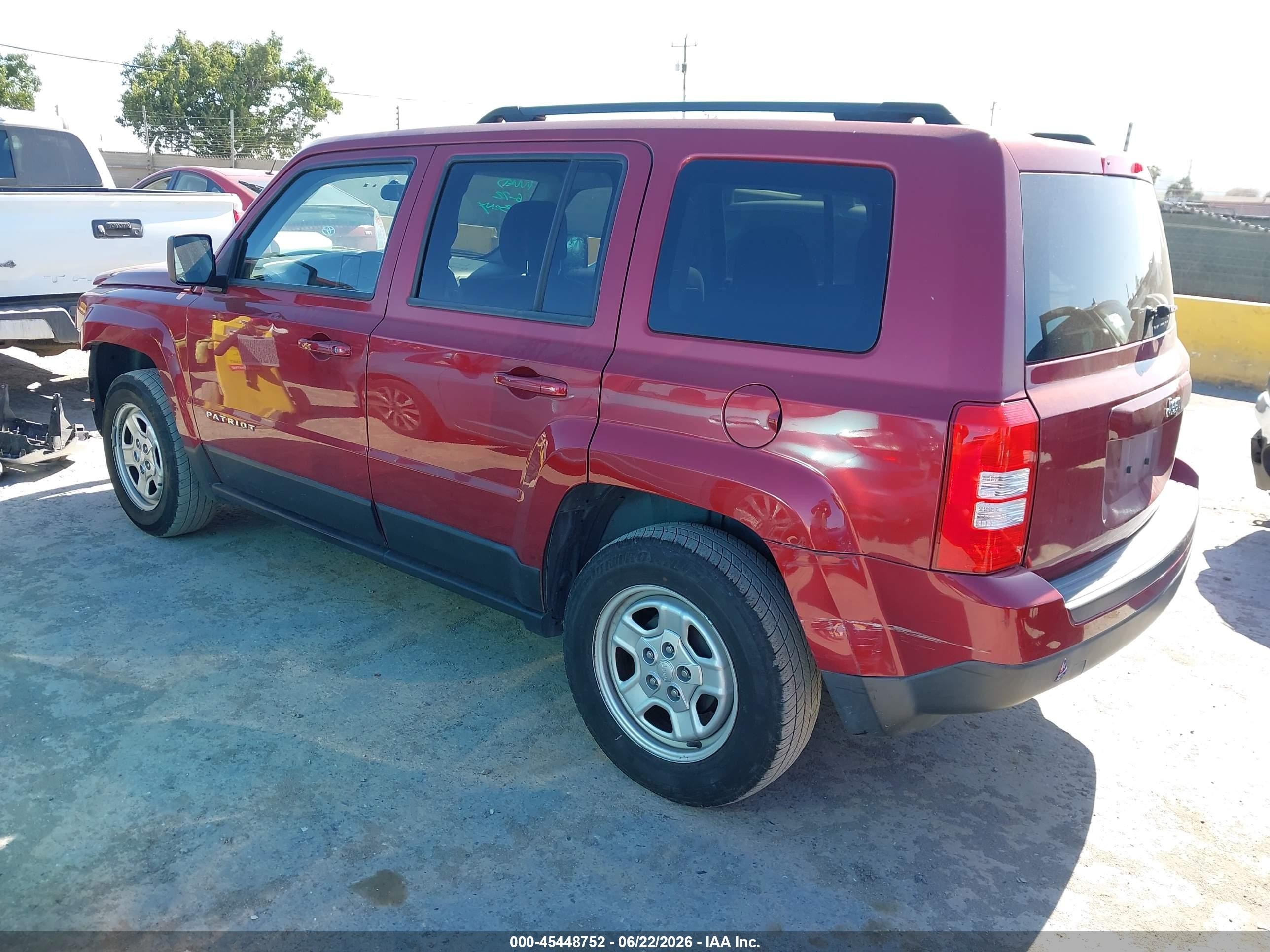 2014 Jeep Patriot Sport Burgundy vin: 1C4NJPBA2ED722930