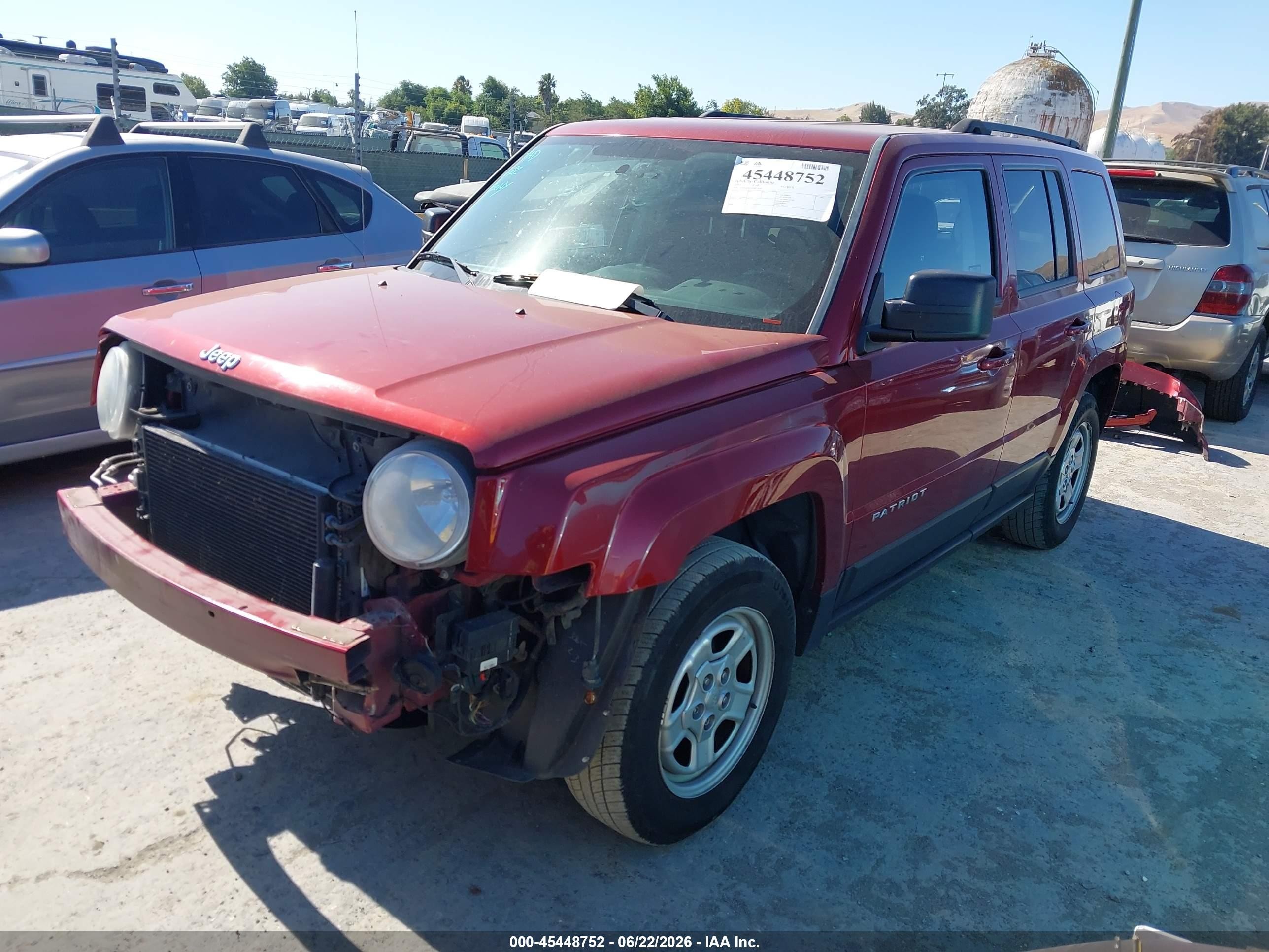 2014 Jeep Patriot Sport Burgundy vin: 1C4NJPBA2ED722930