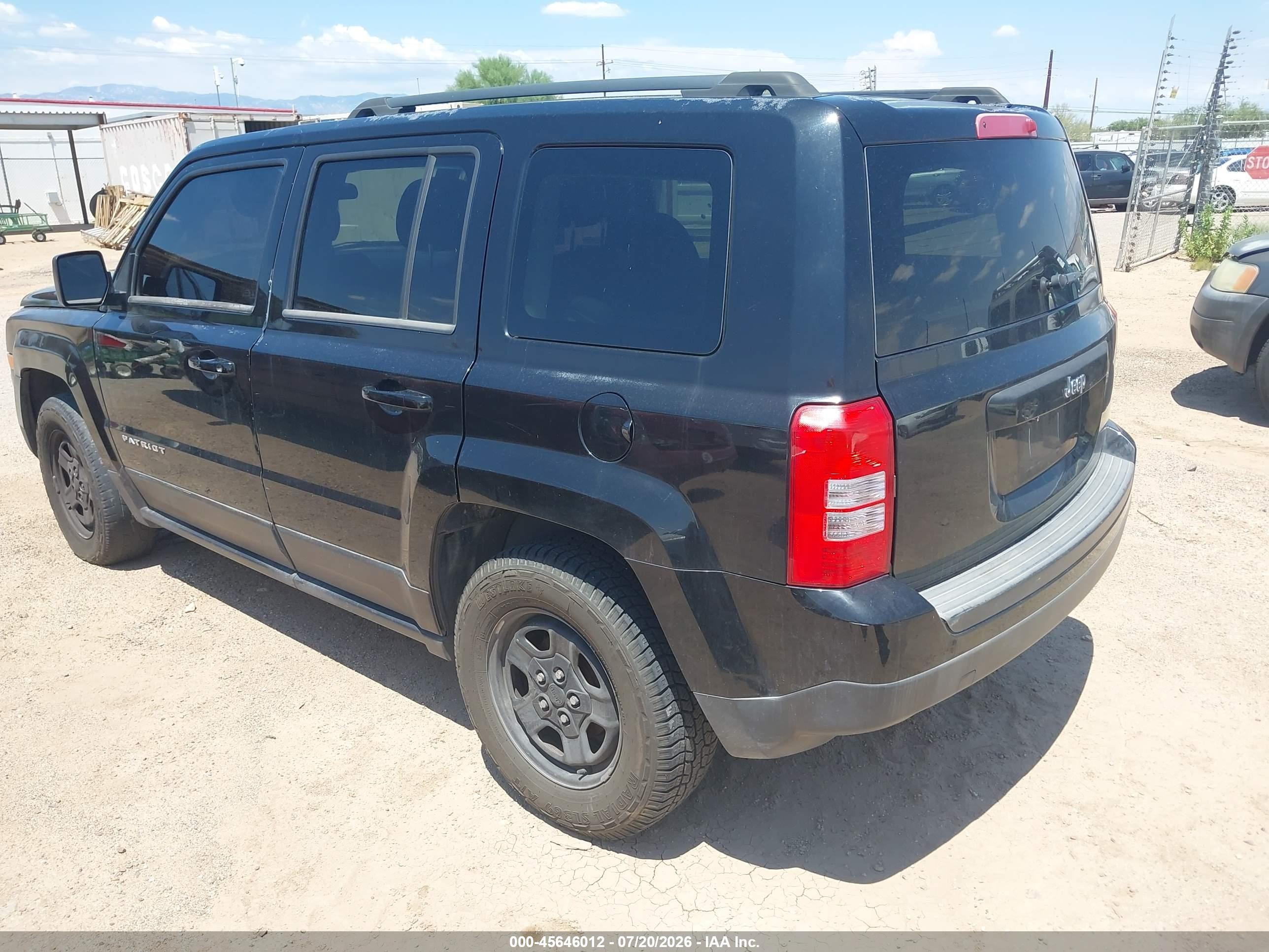 2014 Jeep Patriot Sport Black vin: 1C4NJPBA2ED777023