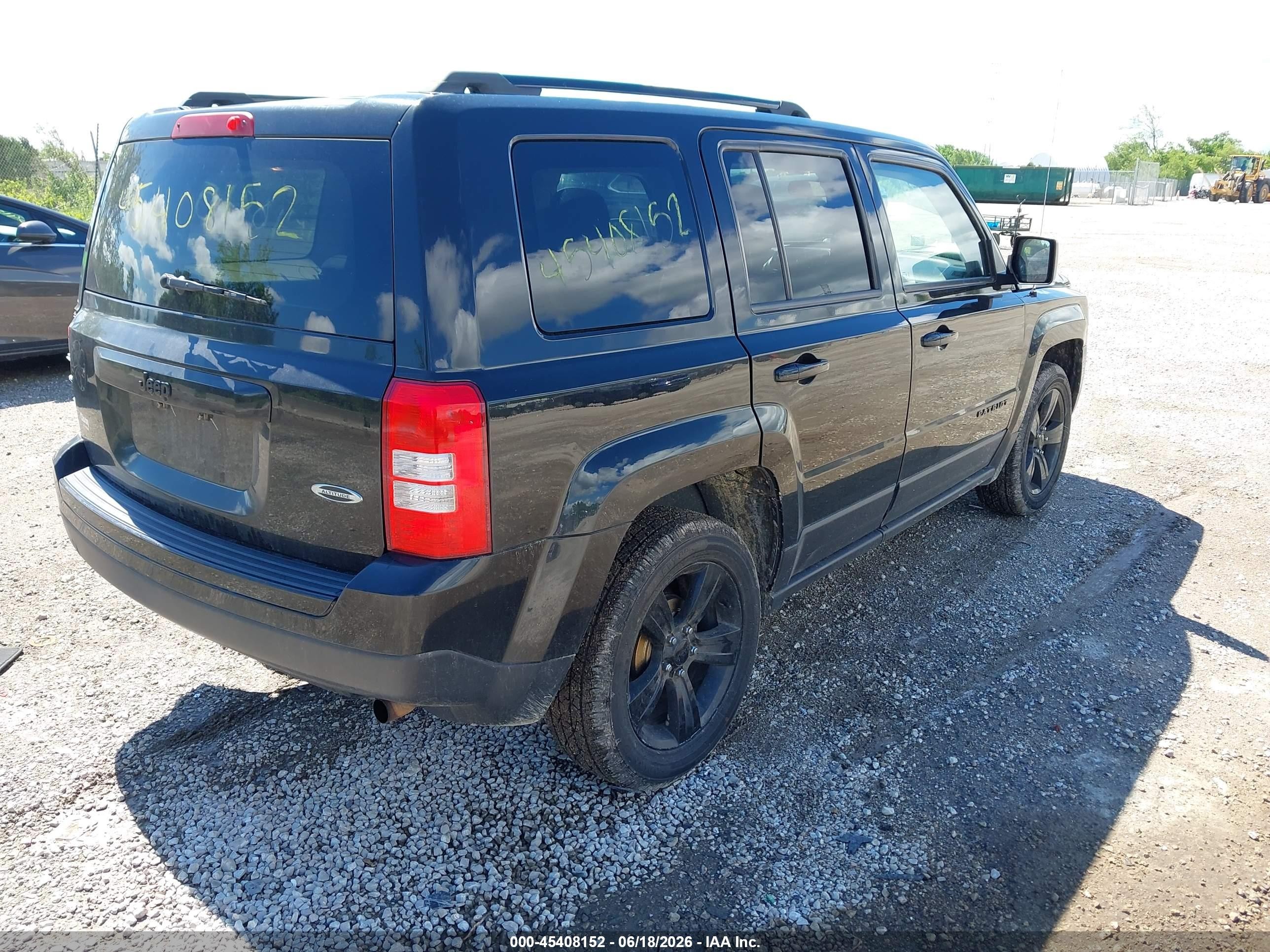 2015 Jeep Patriot Altitude Edition Black vin: 1C4NJPBA2FD178463