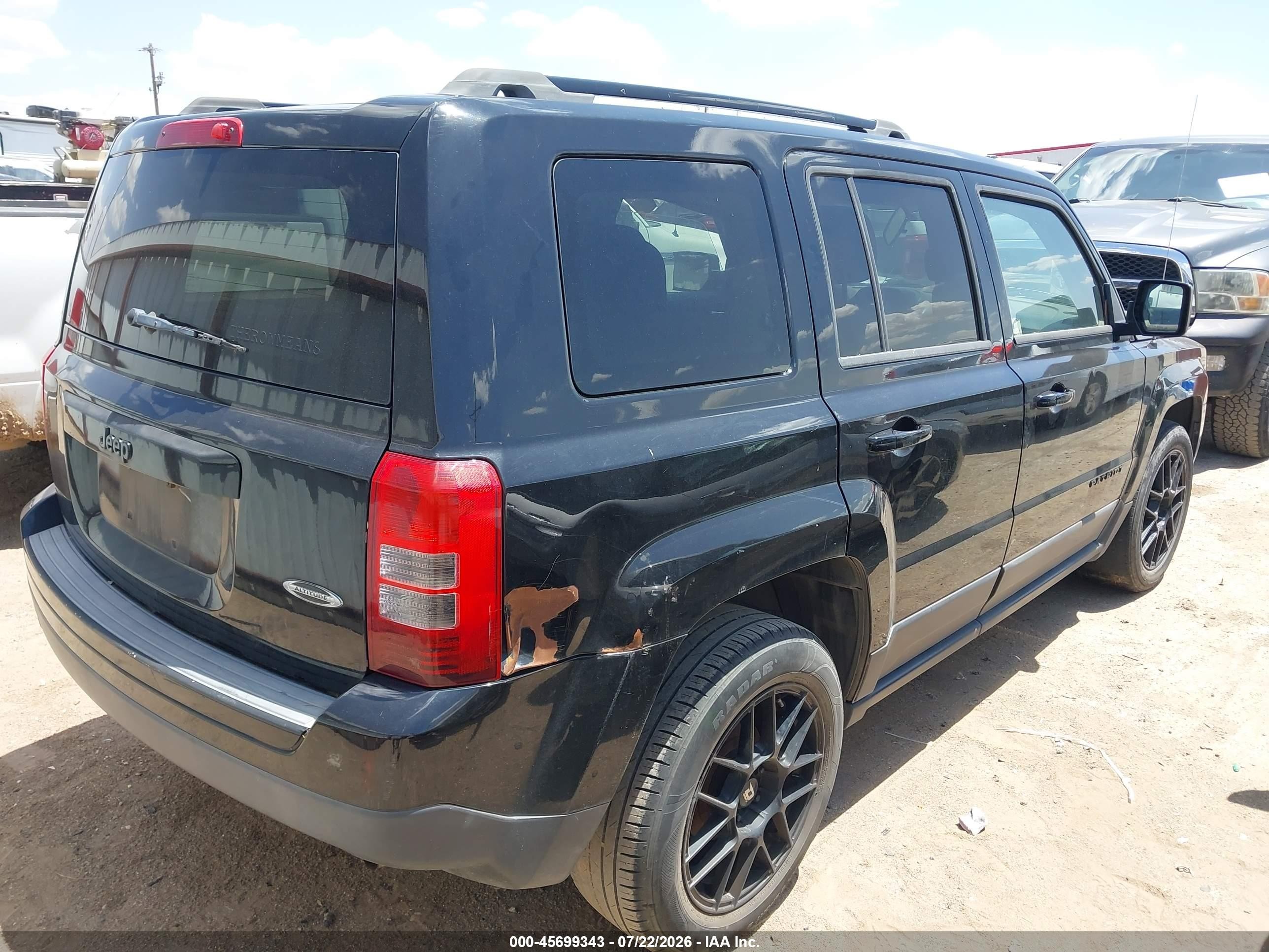 2015 Jeep Patriot Altitude Edition Black vin: 1C4NJPBA2FD186059