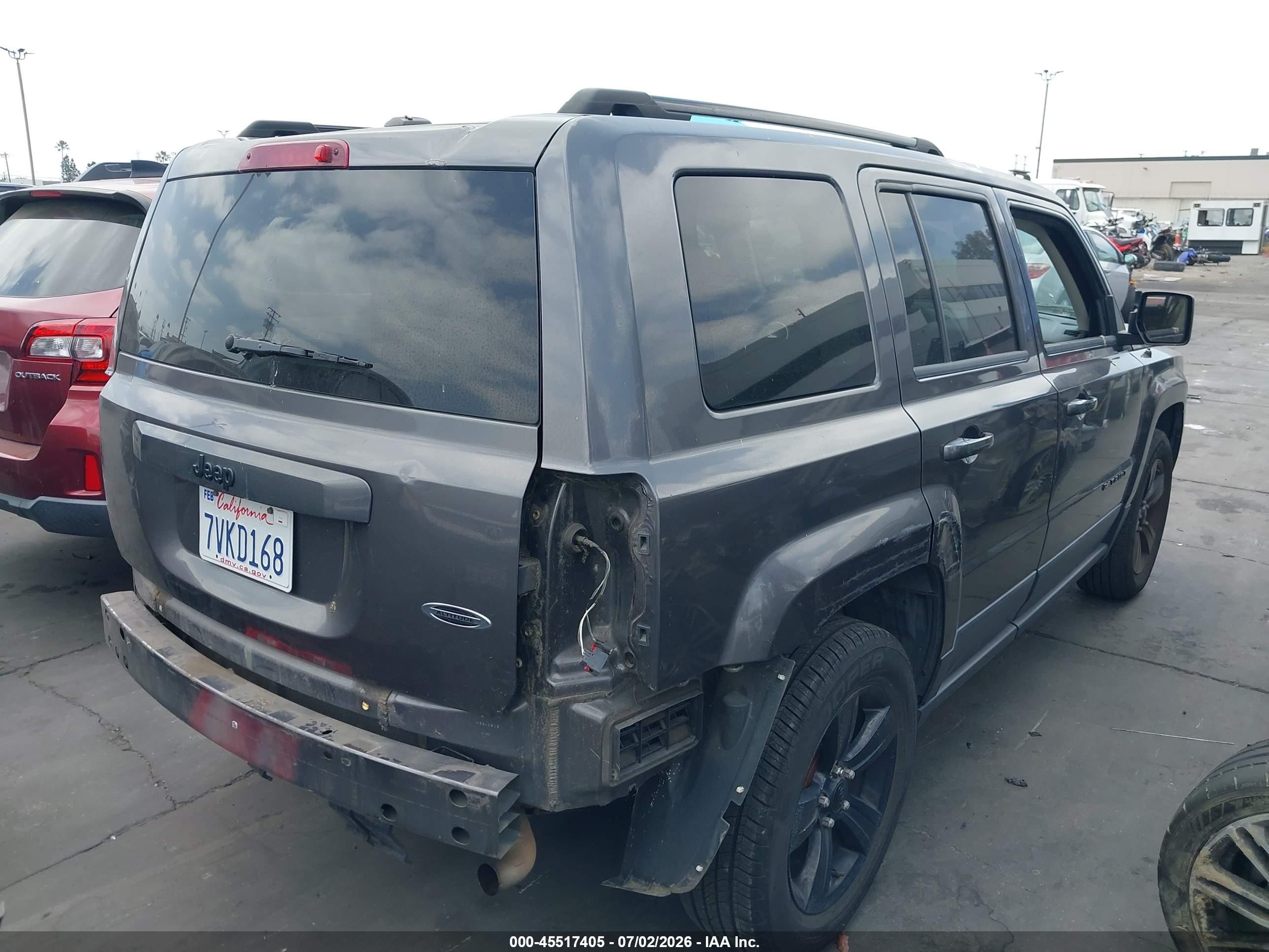 2015 Jeep Patriot Altitude Edition Gray vin: 1C4NJPBA2FD210960