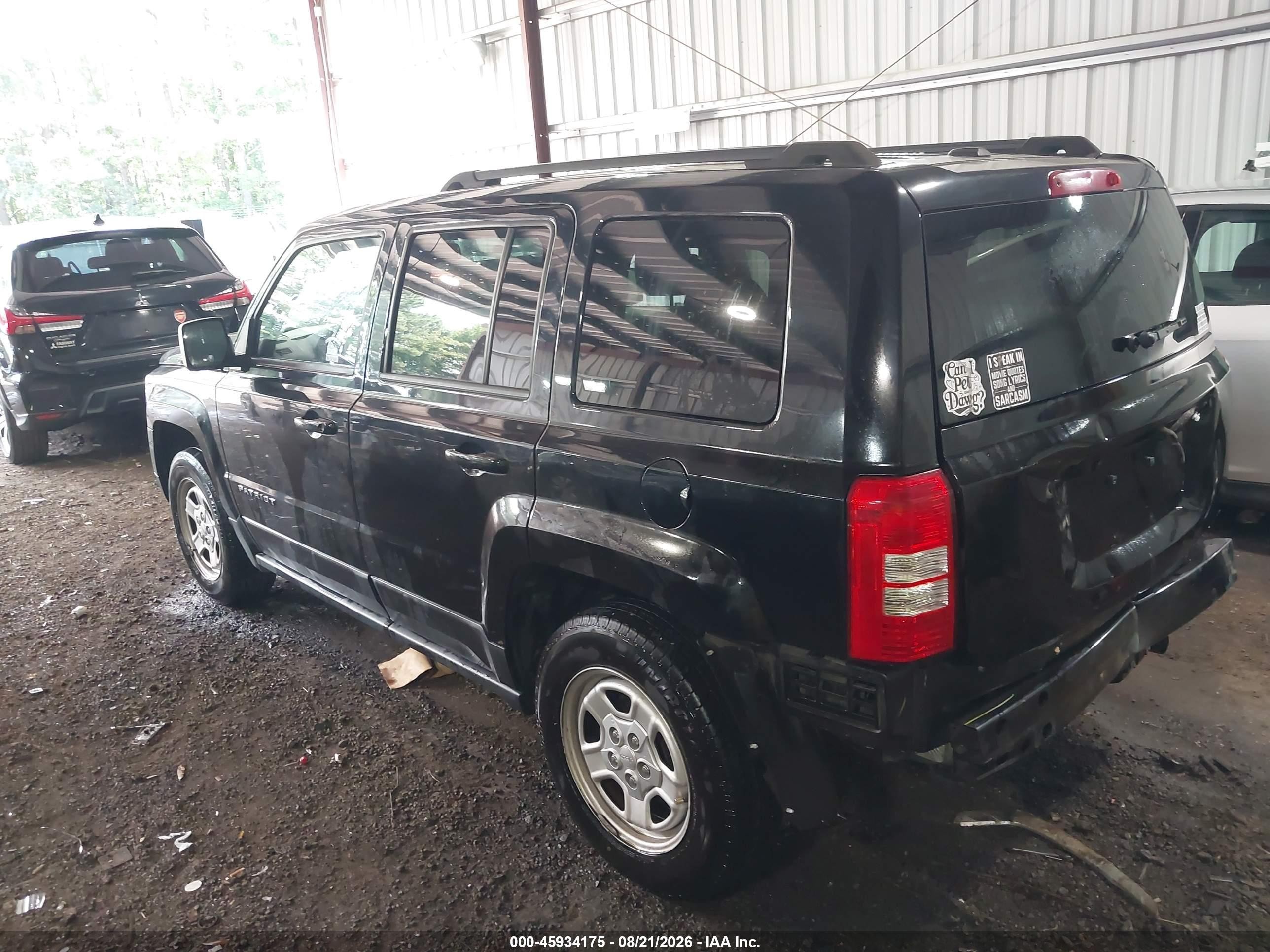 2016 Jeep Patriot Sport Black vin: 1C4NJPBA2GD513531