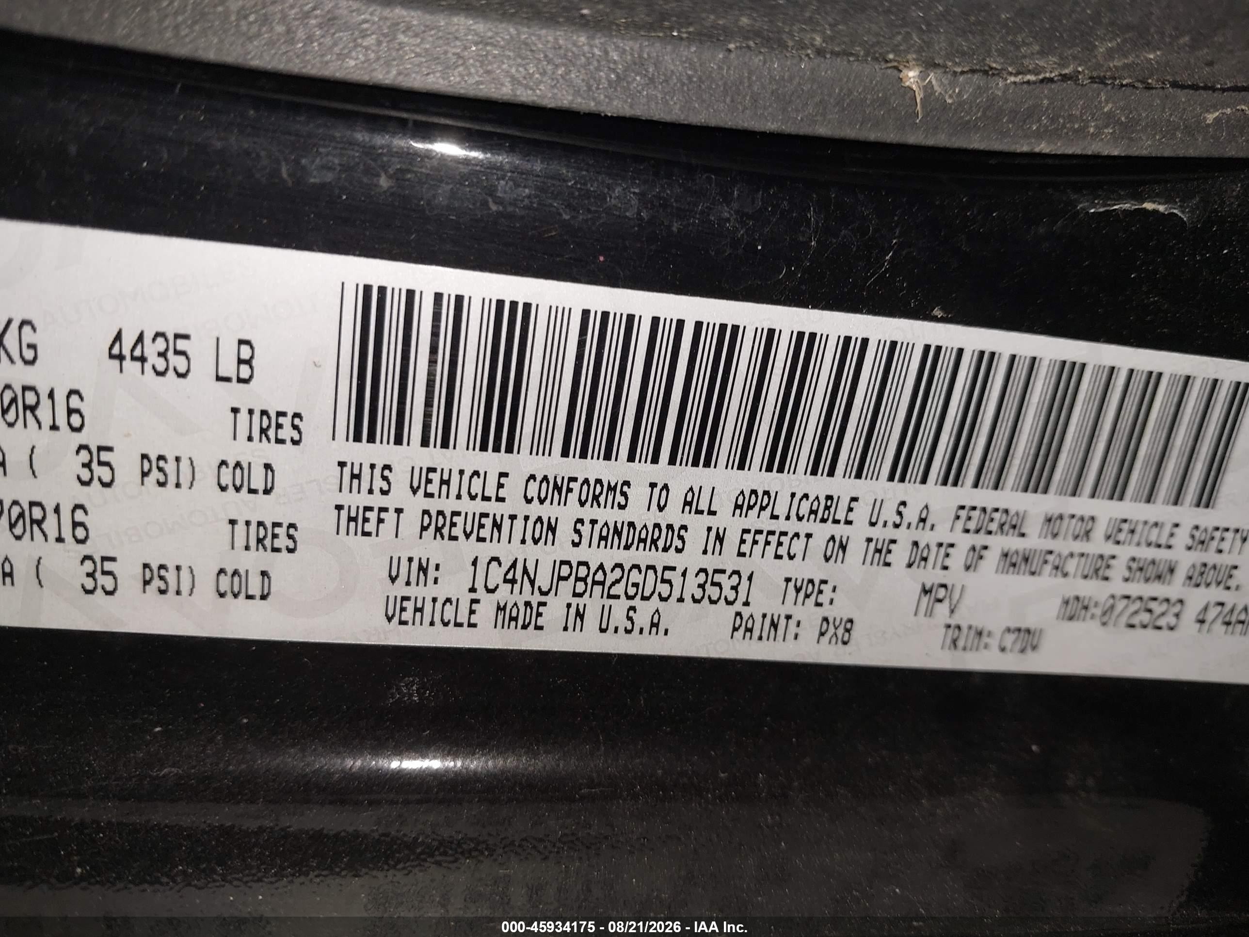 2016 Jeep Patriot Sport Black vin: 1C4NJPBA2GD513531