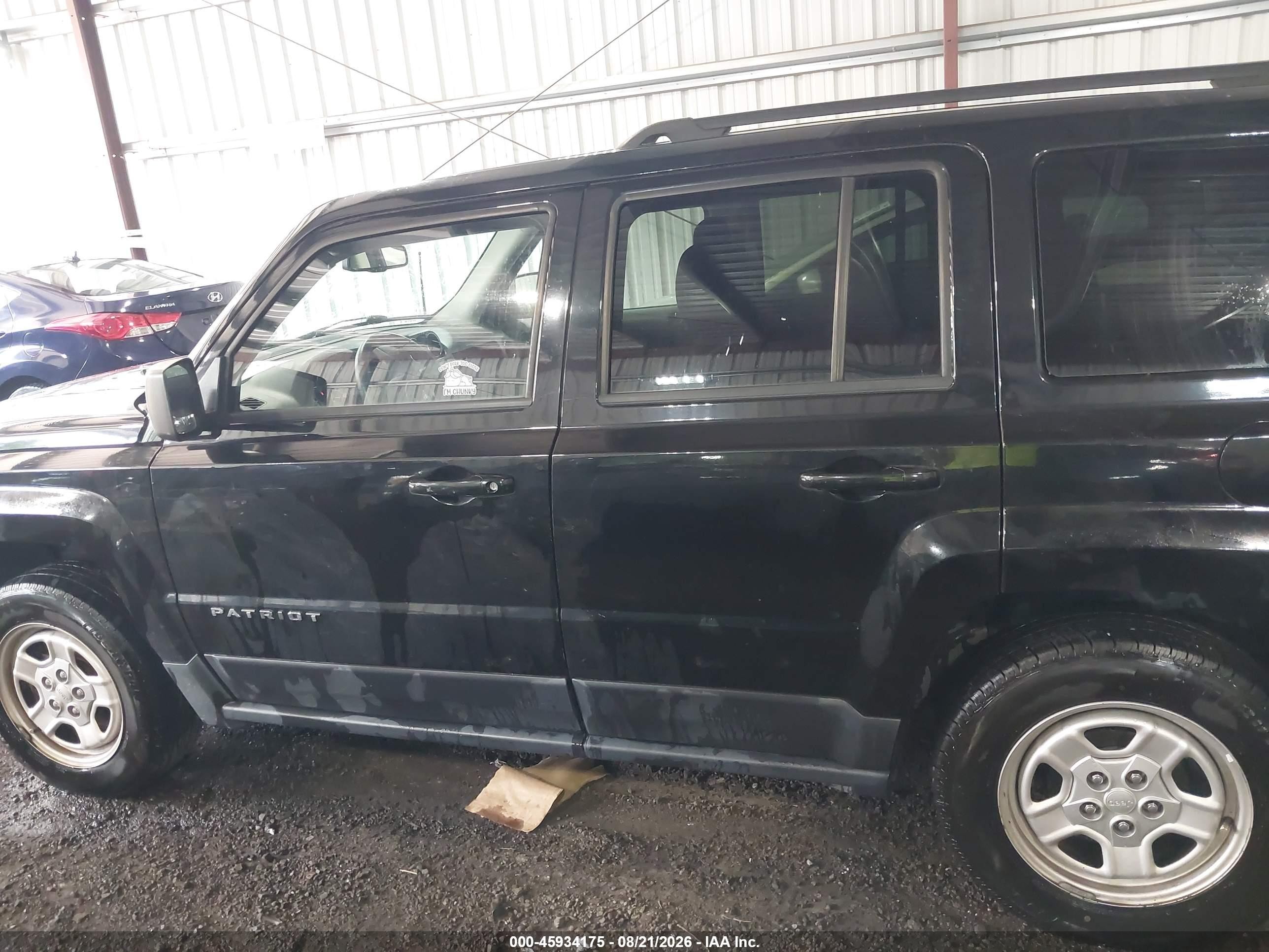 2016 Jeep Patriot Sport Black vin: 1C4NJPBA2GD513531