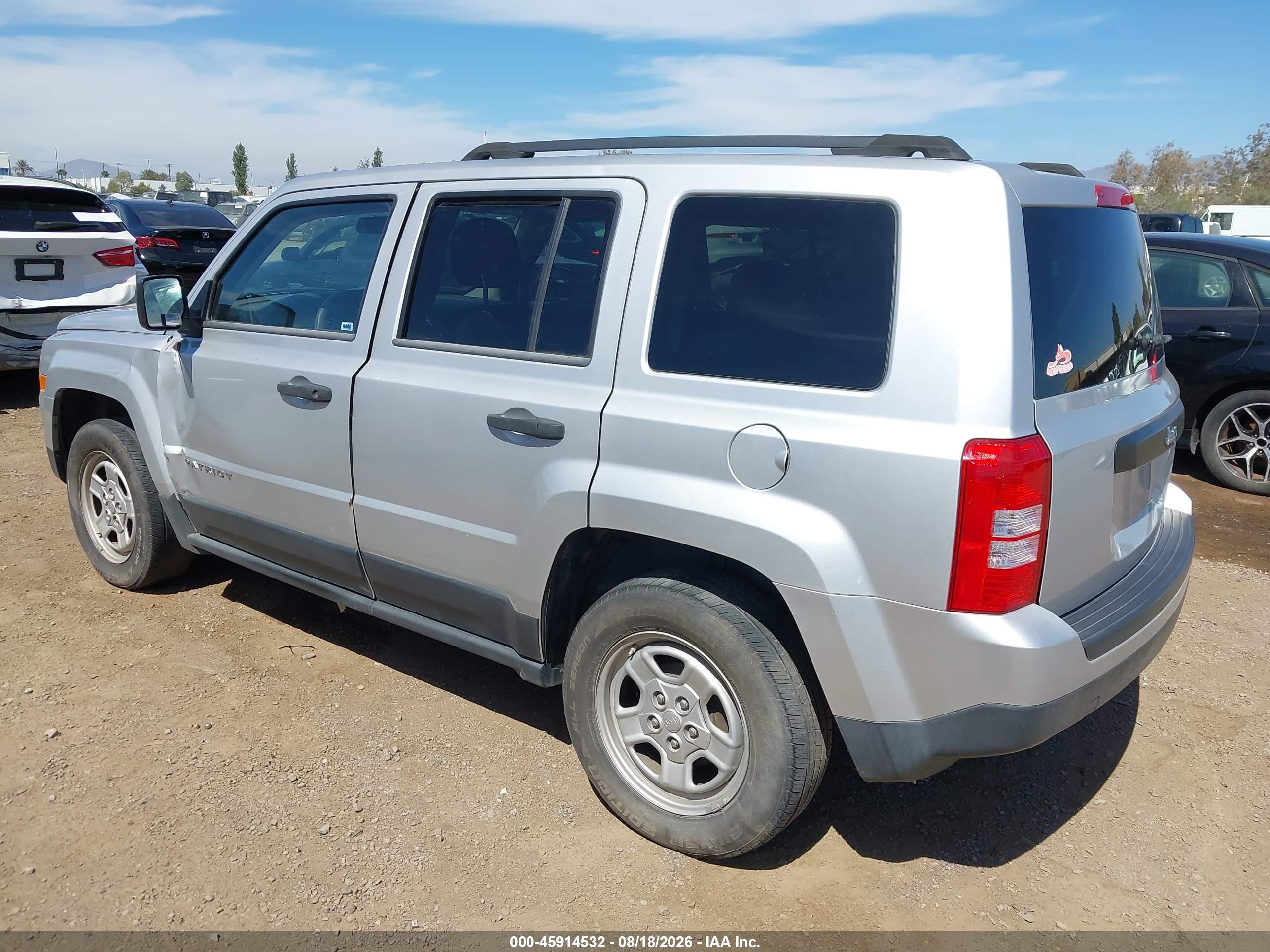2012 Jeep Patriot Sport Silver vin: 1C4NJPBA3CD542319