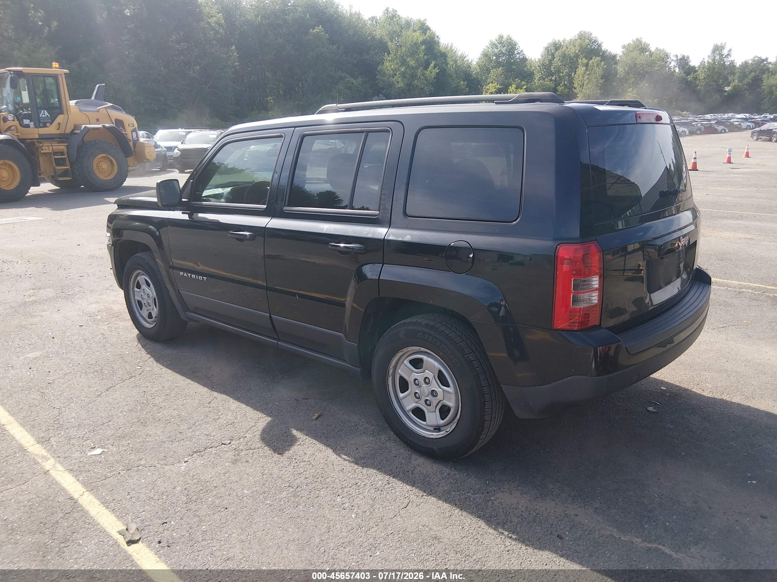 2013 Jeep Patriot Sport Black vin: 1C4NJPBA3DD213217