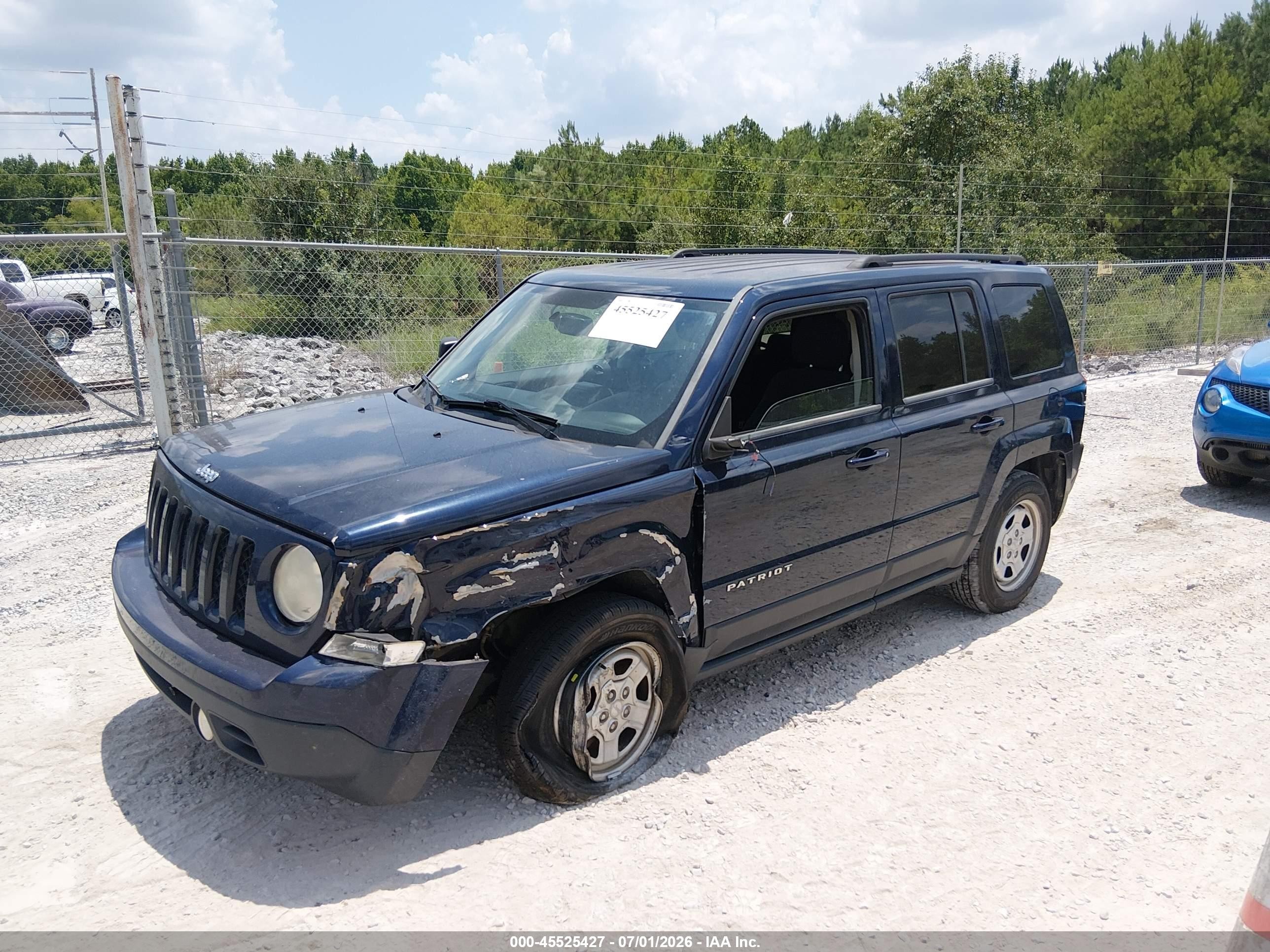 2014 Jeep Patriot Sport Blue vin: 1C4NJPBA3ED690747