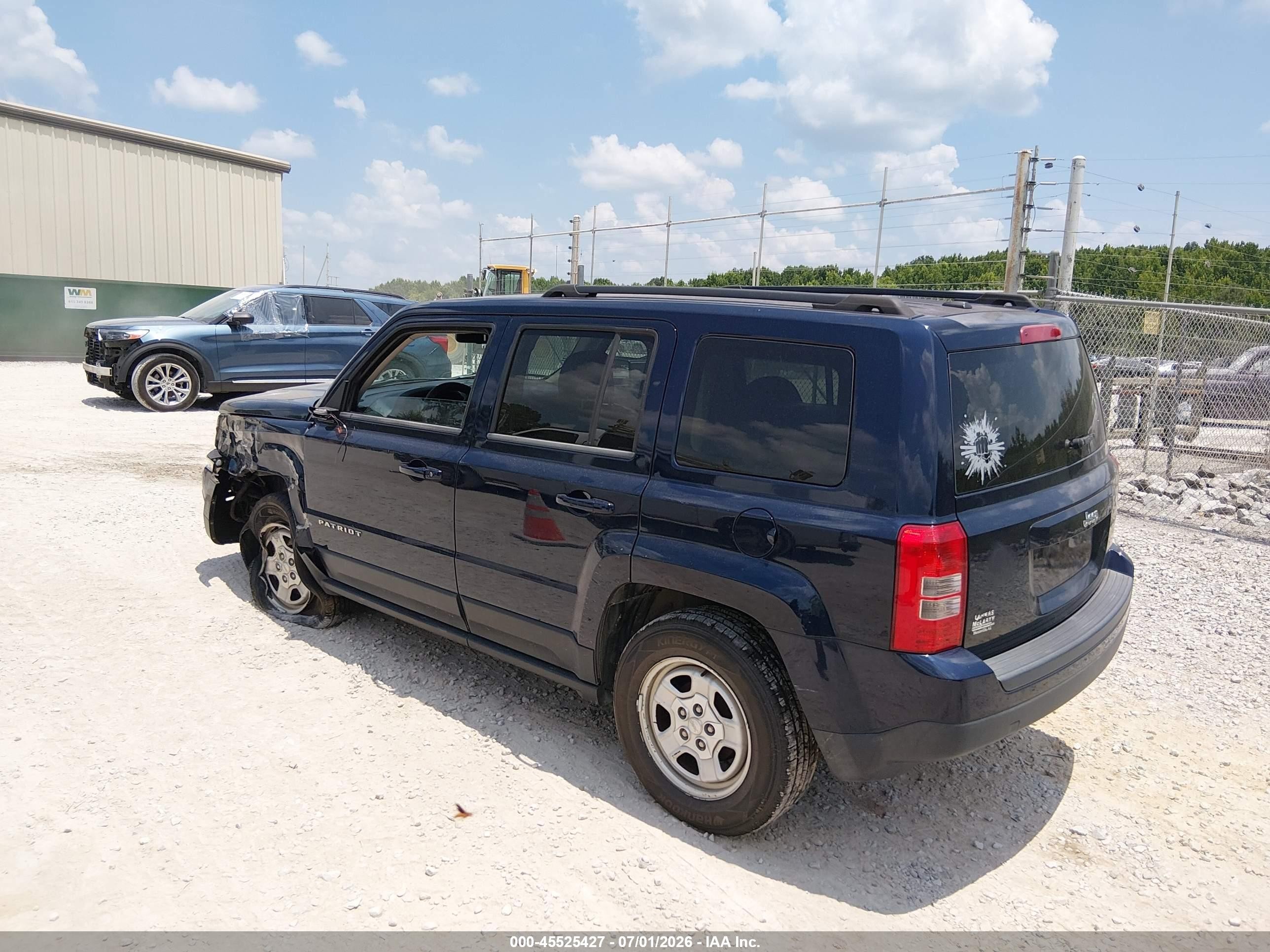 2014 Jeep Patriot Sport Blue vin: 1C4NJPBA3ED690747