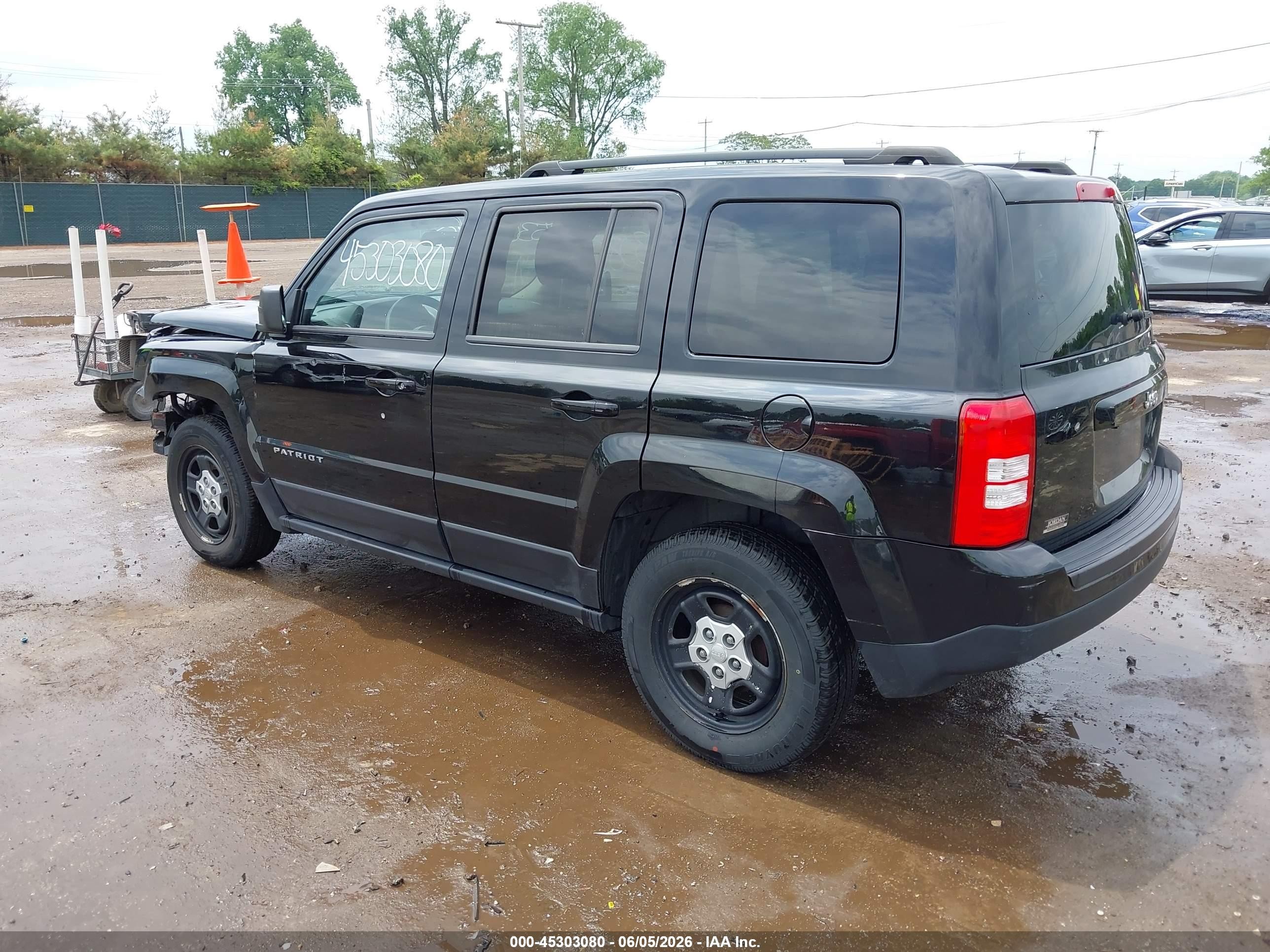 2015 Jeep Patriot Sport Черный vin: 1C4NJPBA3FD280449