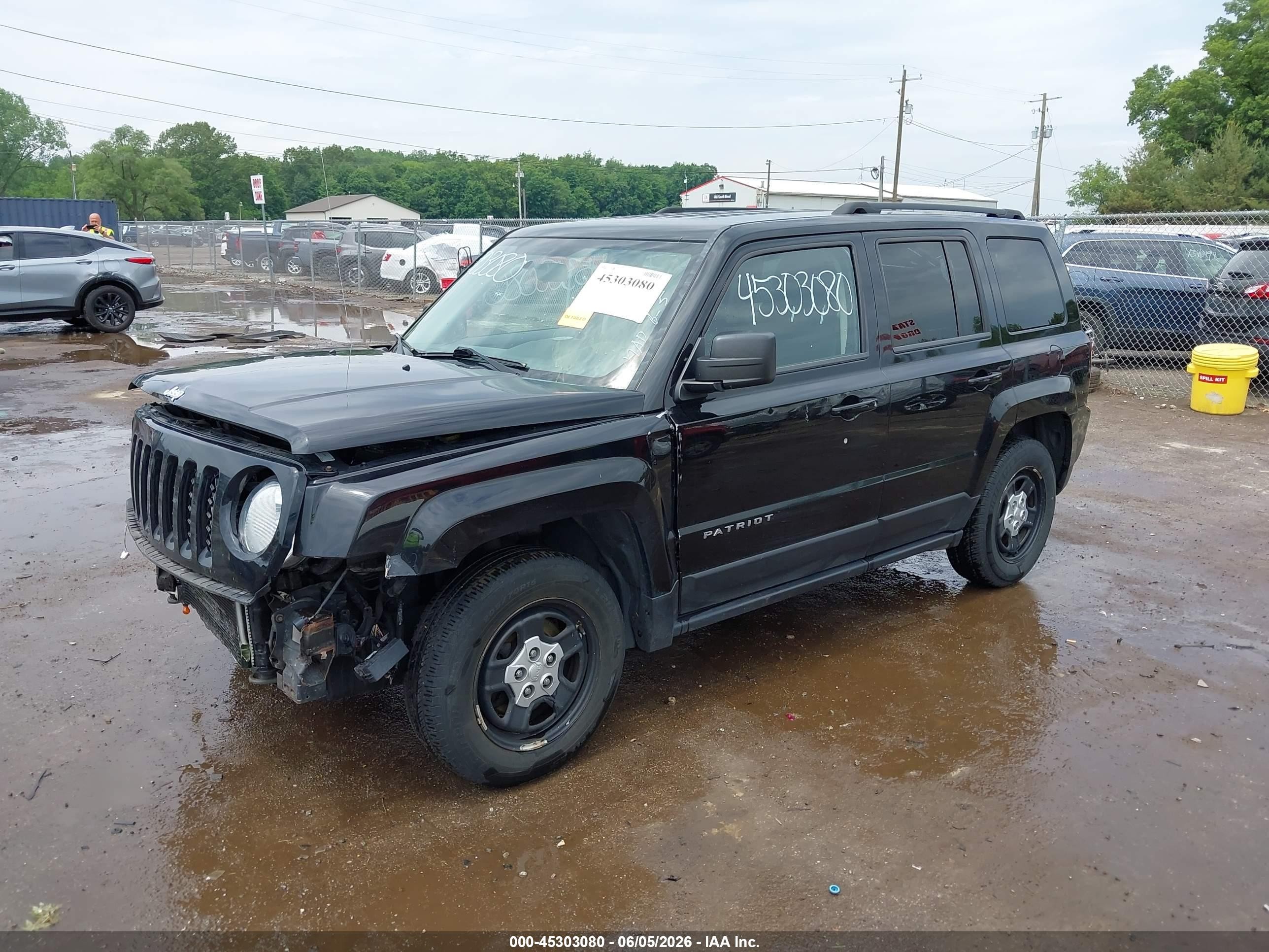 2015 Jeep Patriot Sport Черный vin: 1C4NJPBA3FD280449