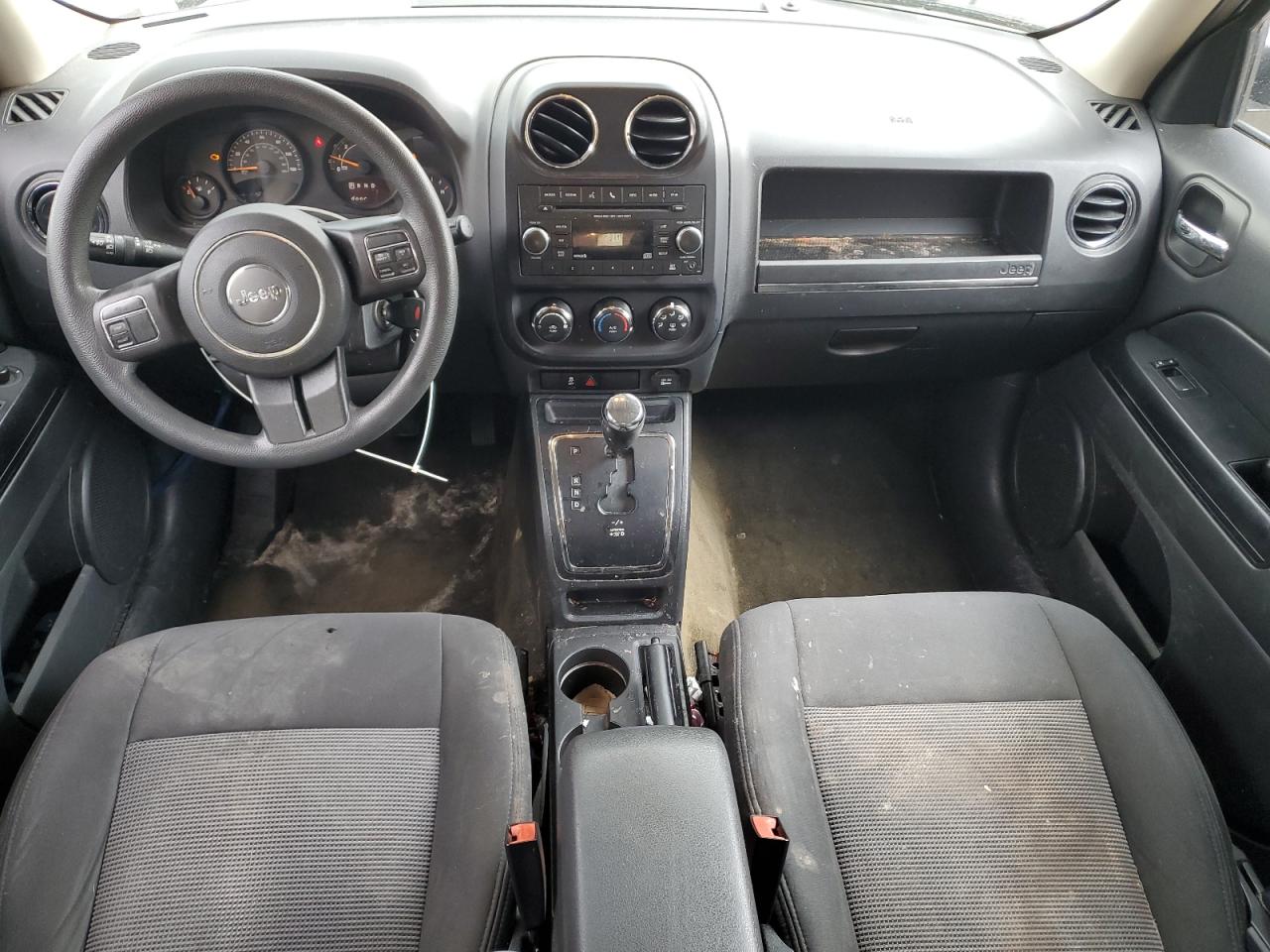 2017 Jeep Patriot Sport White vin: 1C4NJPBA3HD116279 Damage: Left Front Seat, Torn, 1/2 To 1 Inch