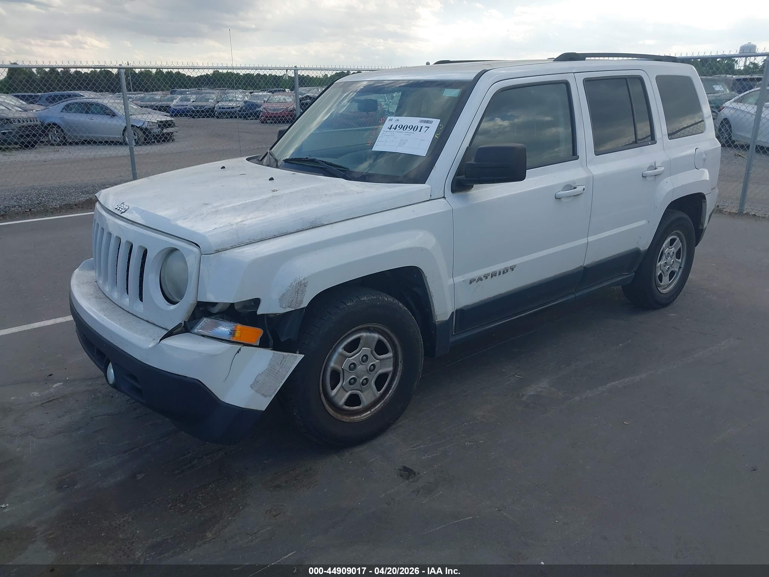 2012 Jeep Patriot Sport White vin: 1C4NJPBA4CD507367