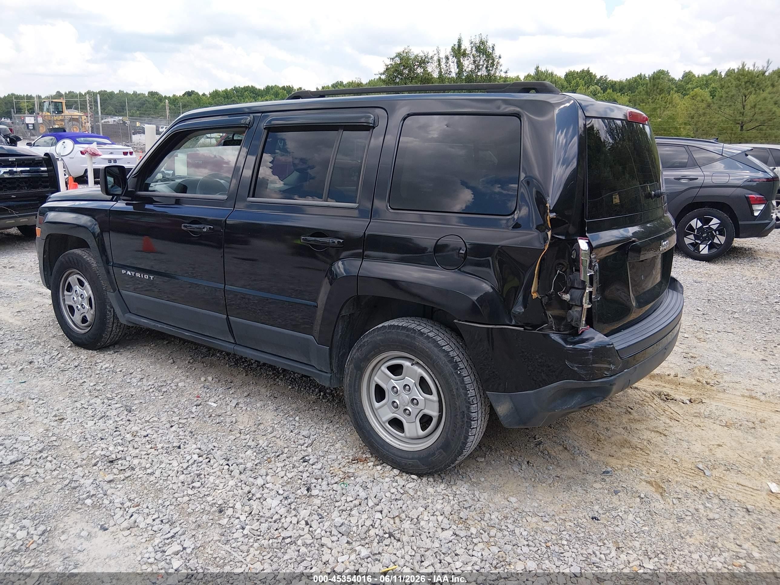 2012 Jeep Patriot Sport Black vin: 1C4NJPBA4CD648469