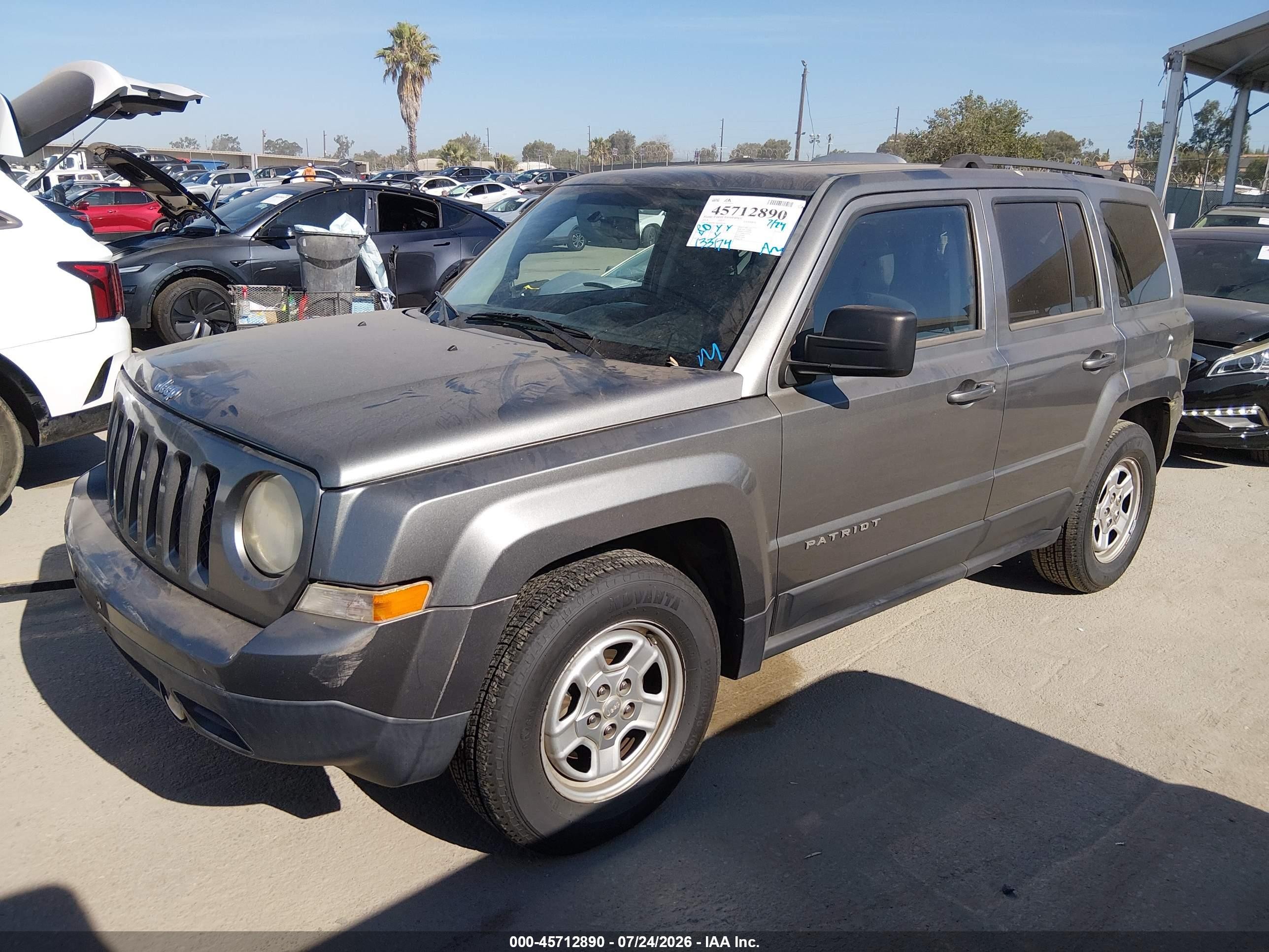 2014 Jeep Patriot Sport Gray vin: 1C4NJPBA4ED596361