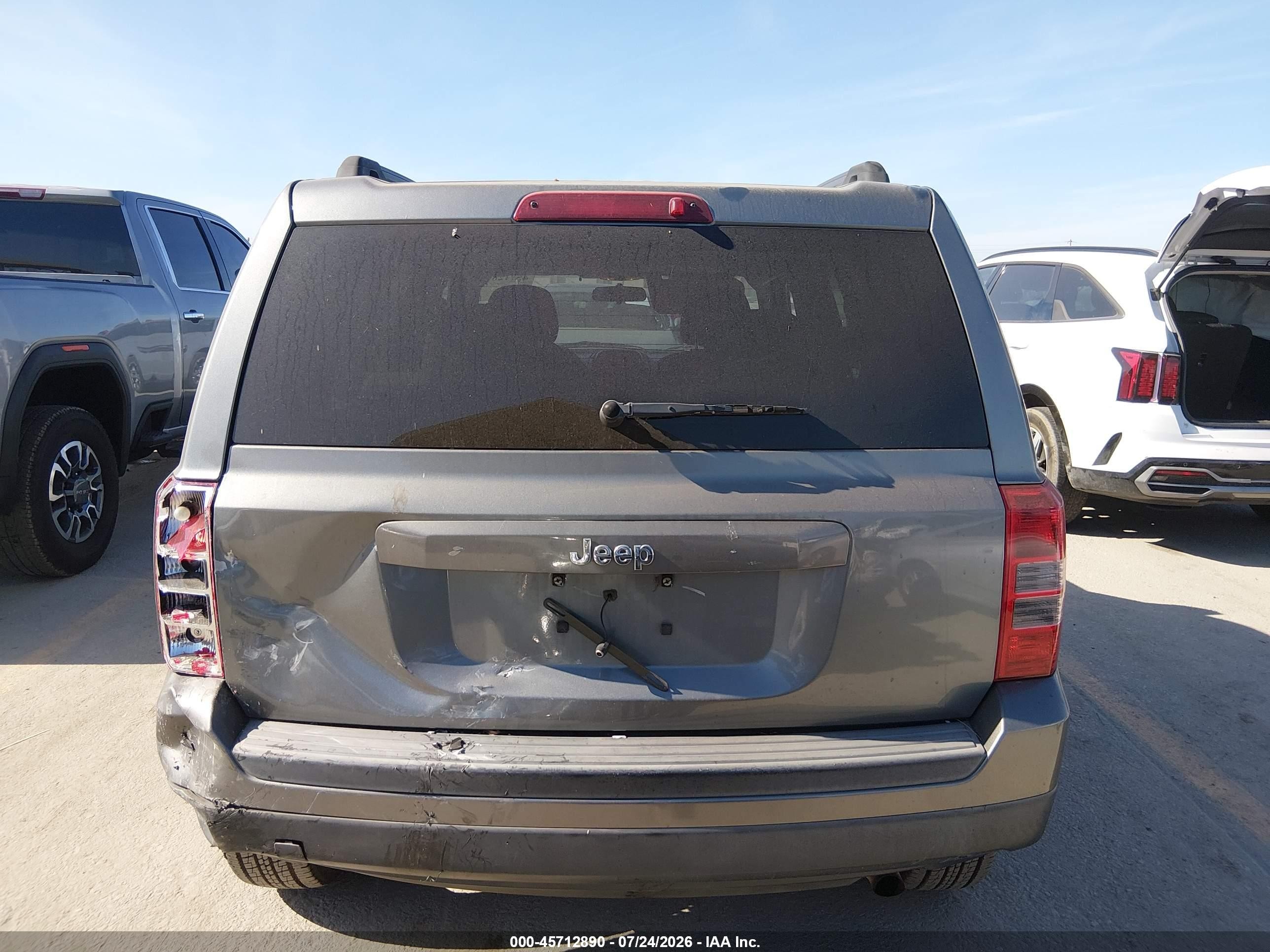 2014 Jeep Patriot Sport Gray vin: 1C4NJPBA4ED596361
