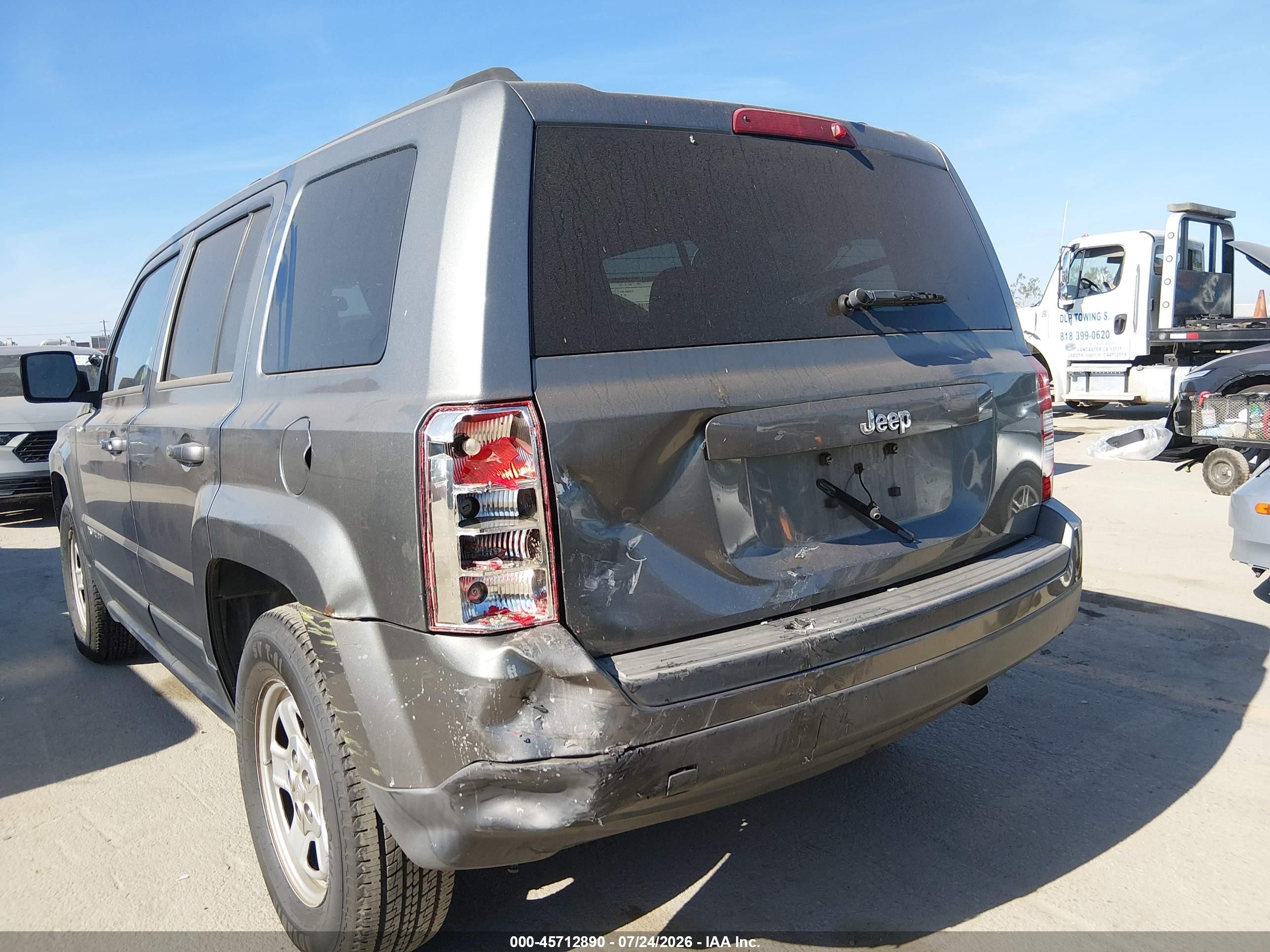 2014 Jeep Patriot Sport Gray vin: 1C4NJPBA4ED596361