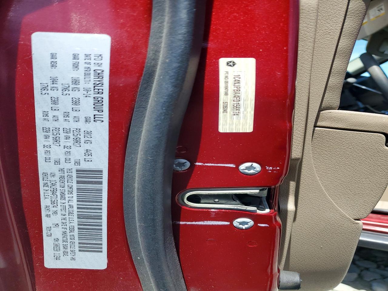 2015 Jeep Patriot Sport Red vin: 1C4NJPBA4FD156674