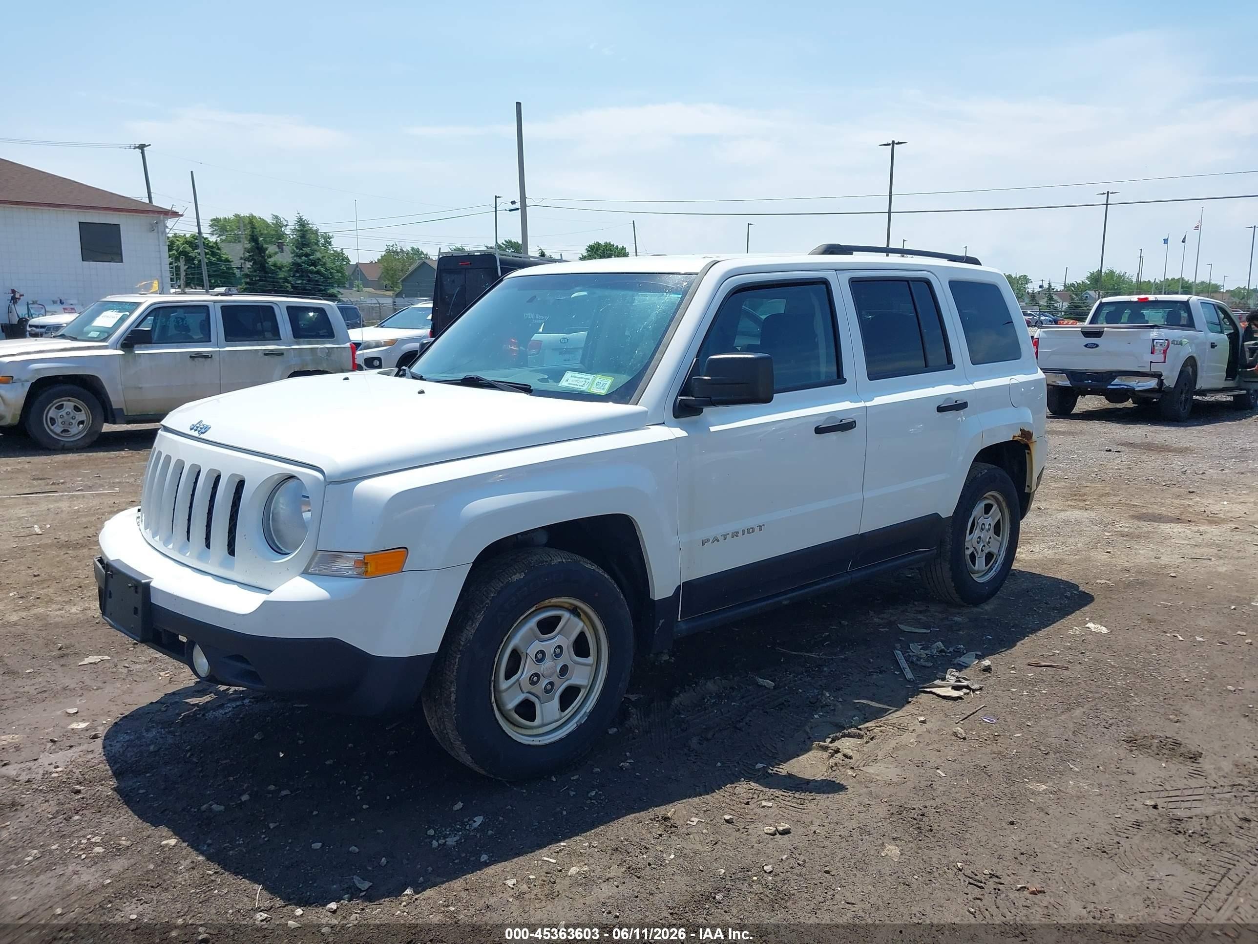 2015 Jeep Patriot Sport Белый vin: 1C4NJPBA4FD219367