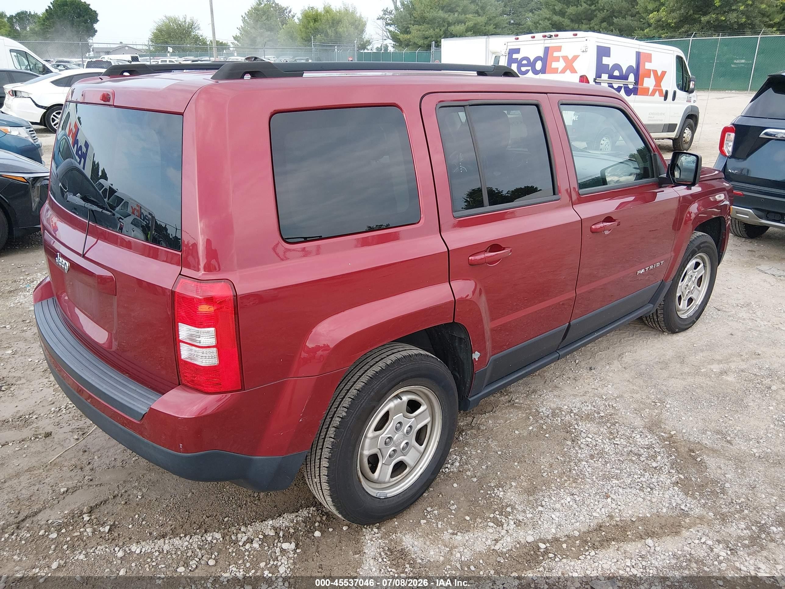 2015 Jeep Patriot Sport Красный vin: 1C4NJPBA4FD280735