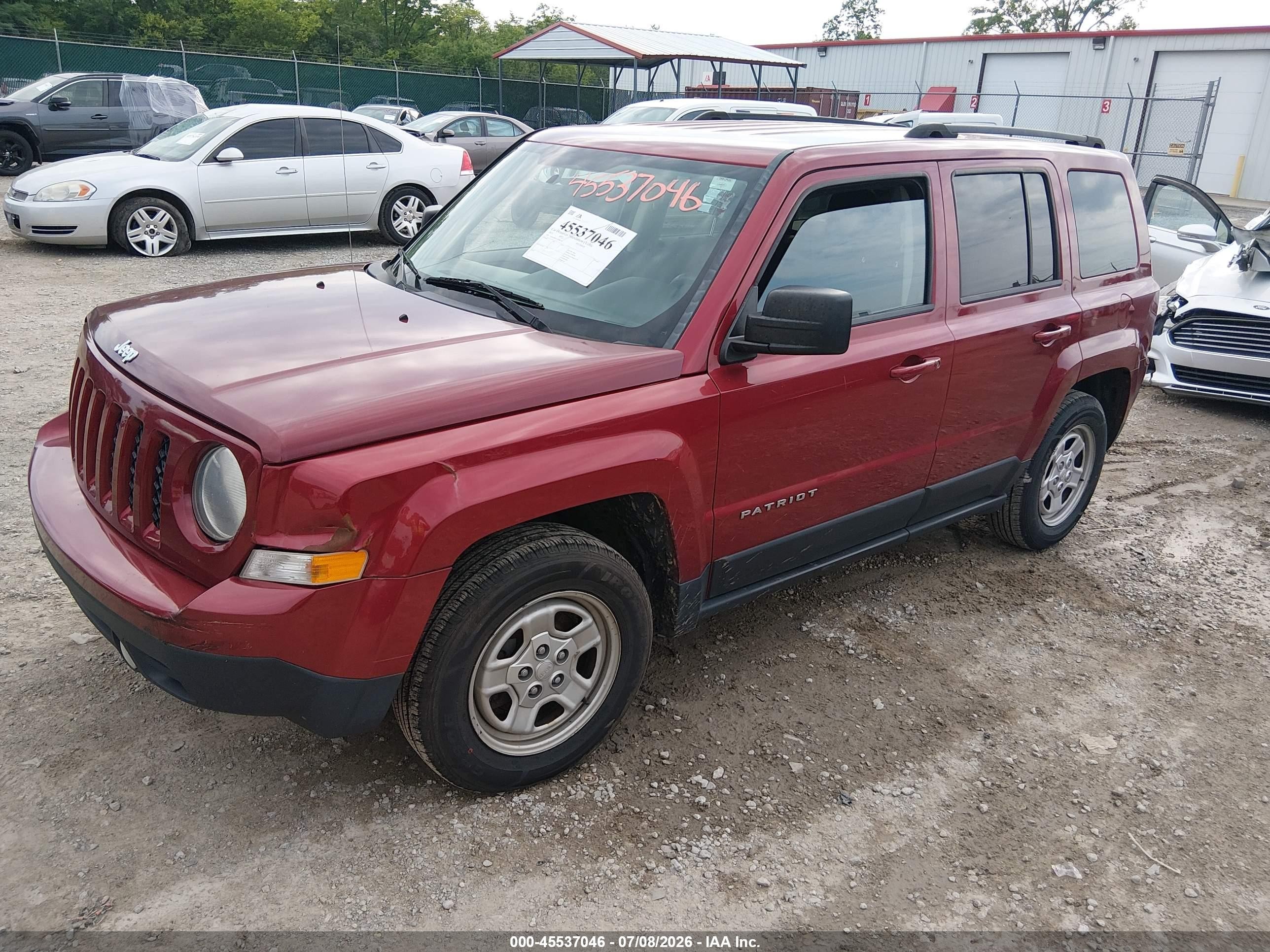 2015 Jeep Patriot Sport Красный vin: 1C4NJPBA4FD280735