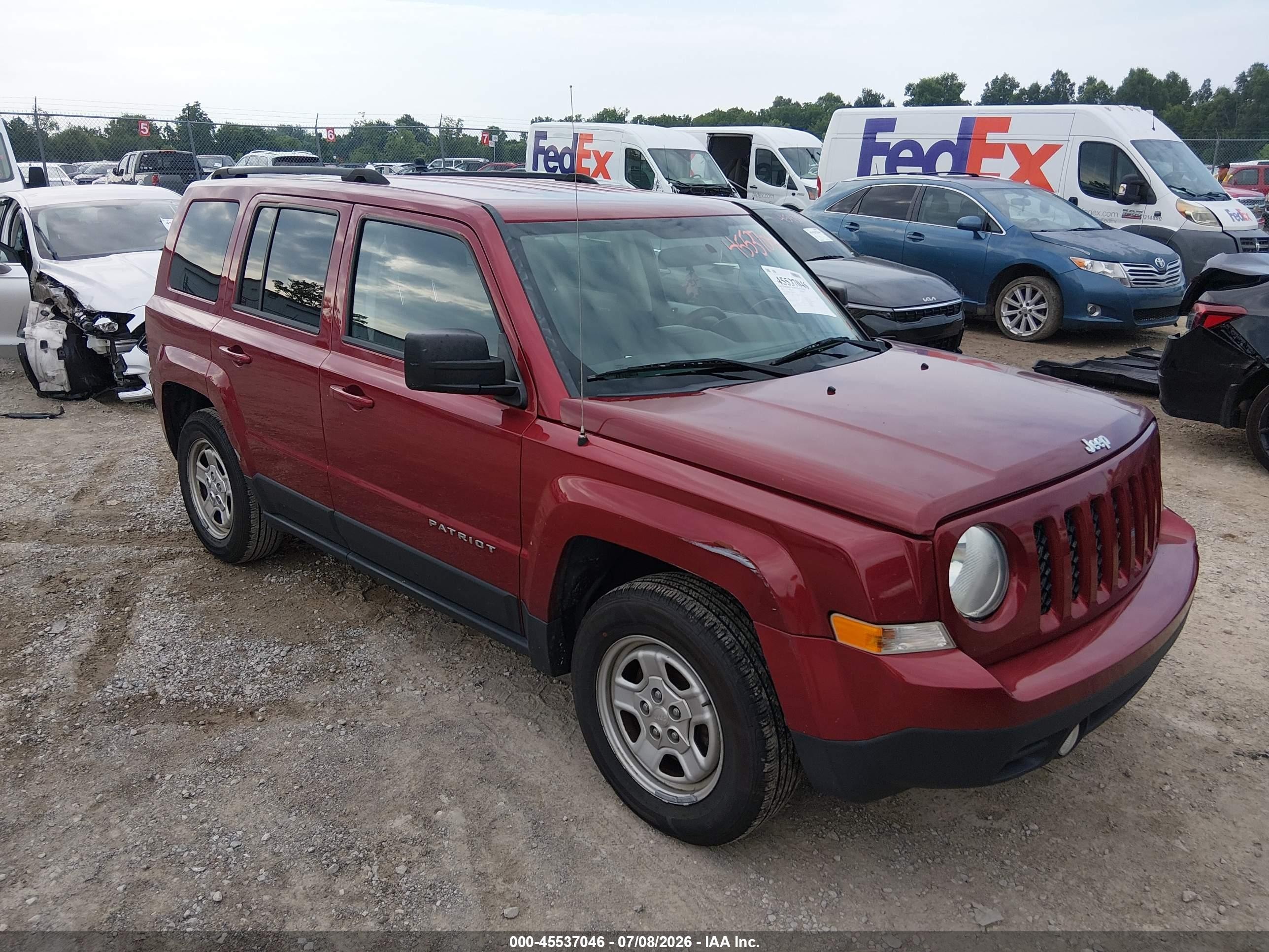 2015 Jeep Patriot Sport Красный vin: 1C4NJPBA4FD280735