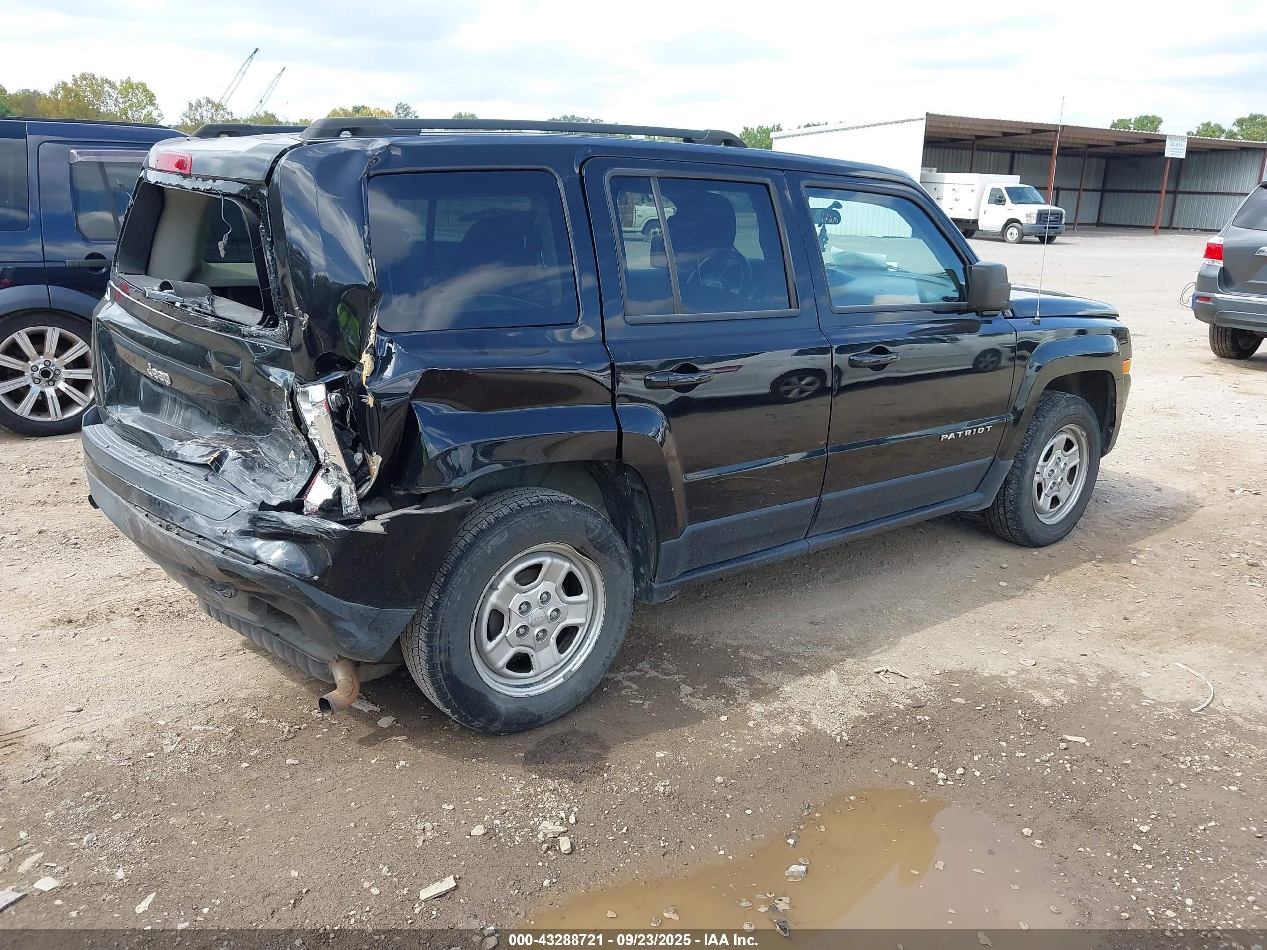 2015 Jeep Patriot Sport Черный vin: 1C4NJPBA4FD317895
