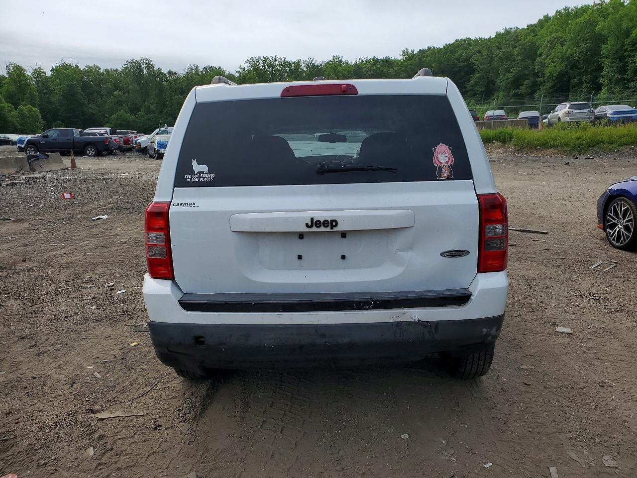 2015 Jeep Patriot Sport White vin: 1C4NJPBA4FD318786