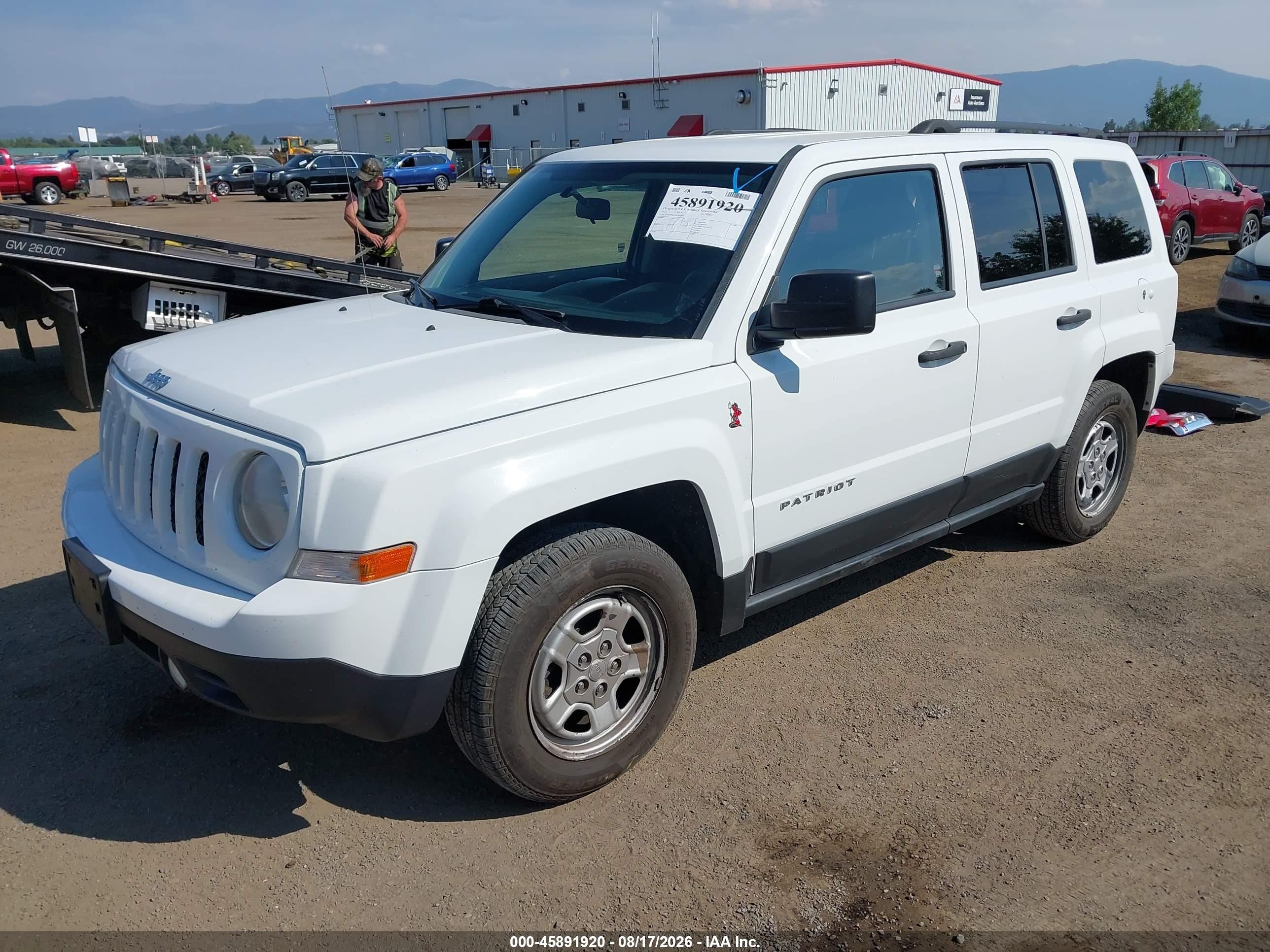 2012 Jeep Patriot Sport Белый vin: 1C4NJPBA5CD511847